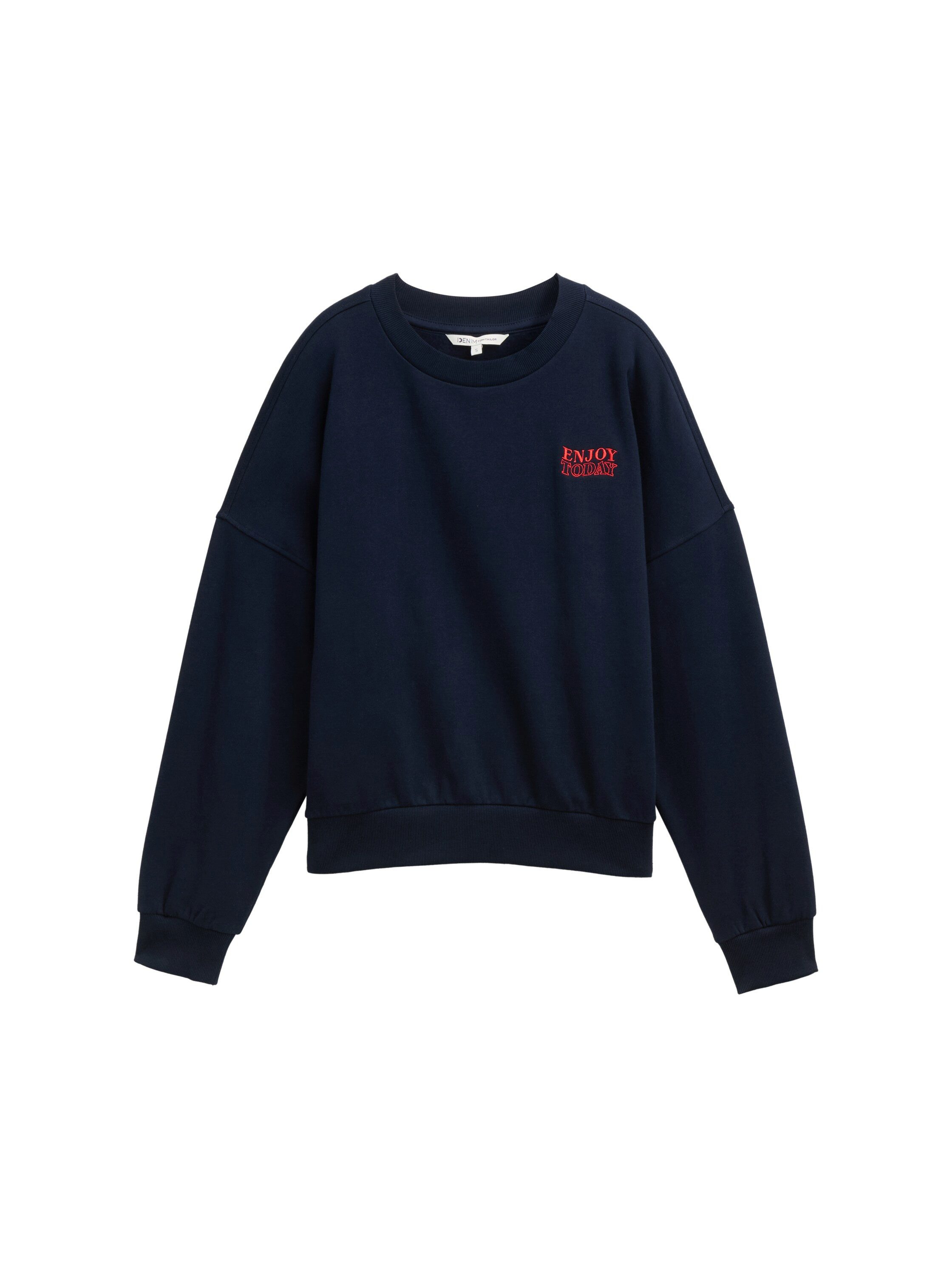 Tom Tailor Denim Sweatshirt van zacht katoen