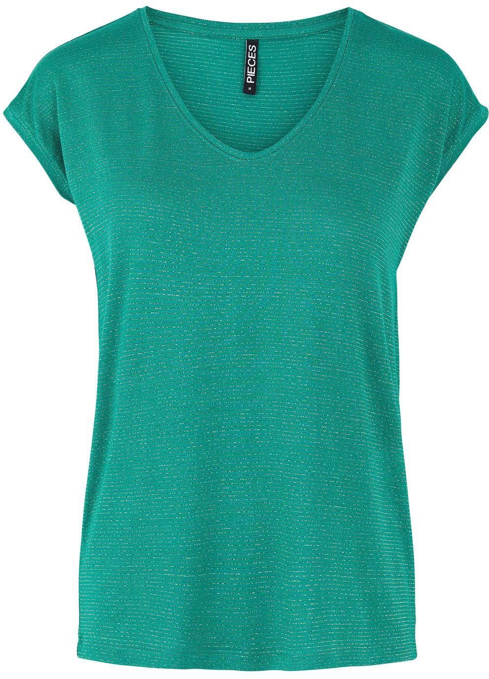 pieces T-shirt PC BILLO met glinsterstrepen