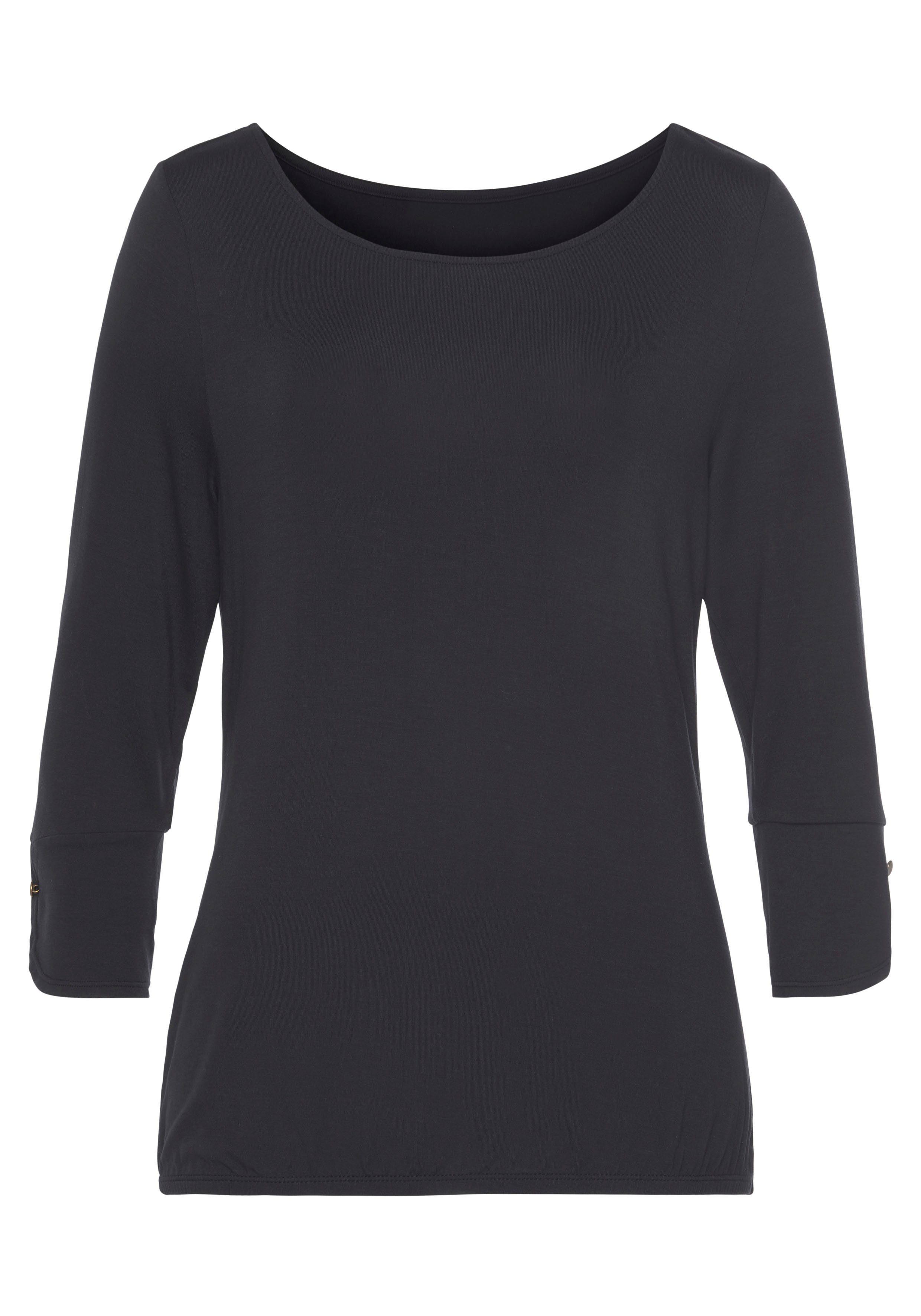 Vivance Shirt met 3/4-mouwen Met manchetten en goudkleurige knopen