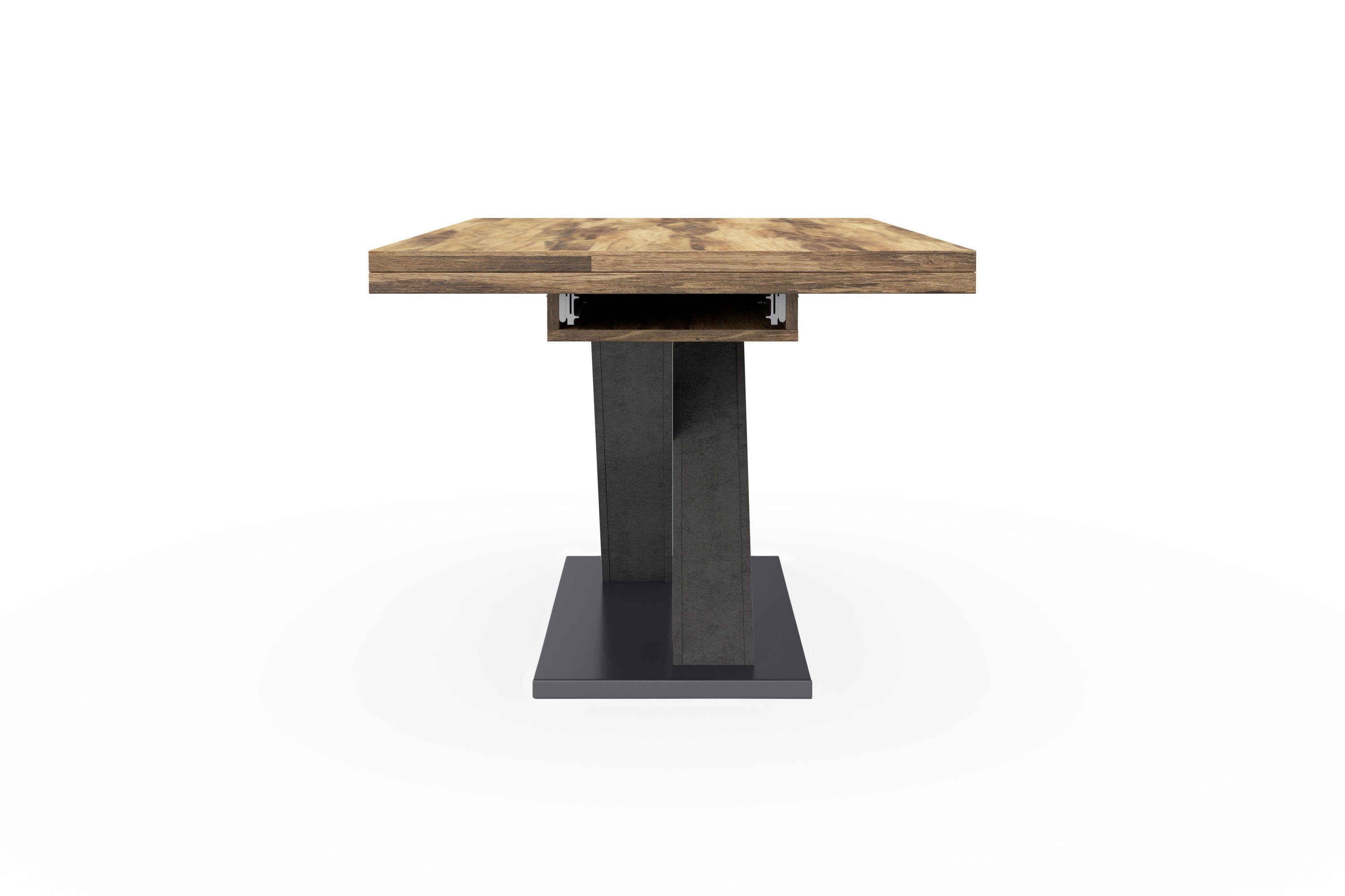 Mäusbacher Eettafel Comfort tafel TOPSELLER! Mäusbacher eettafel met X-frame en voetplaat. Breedte 160-260