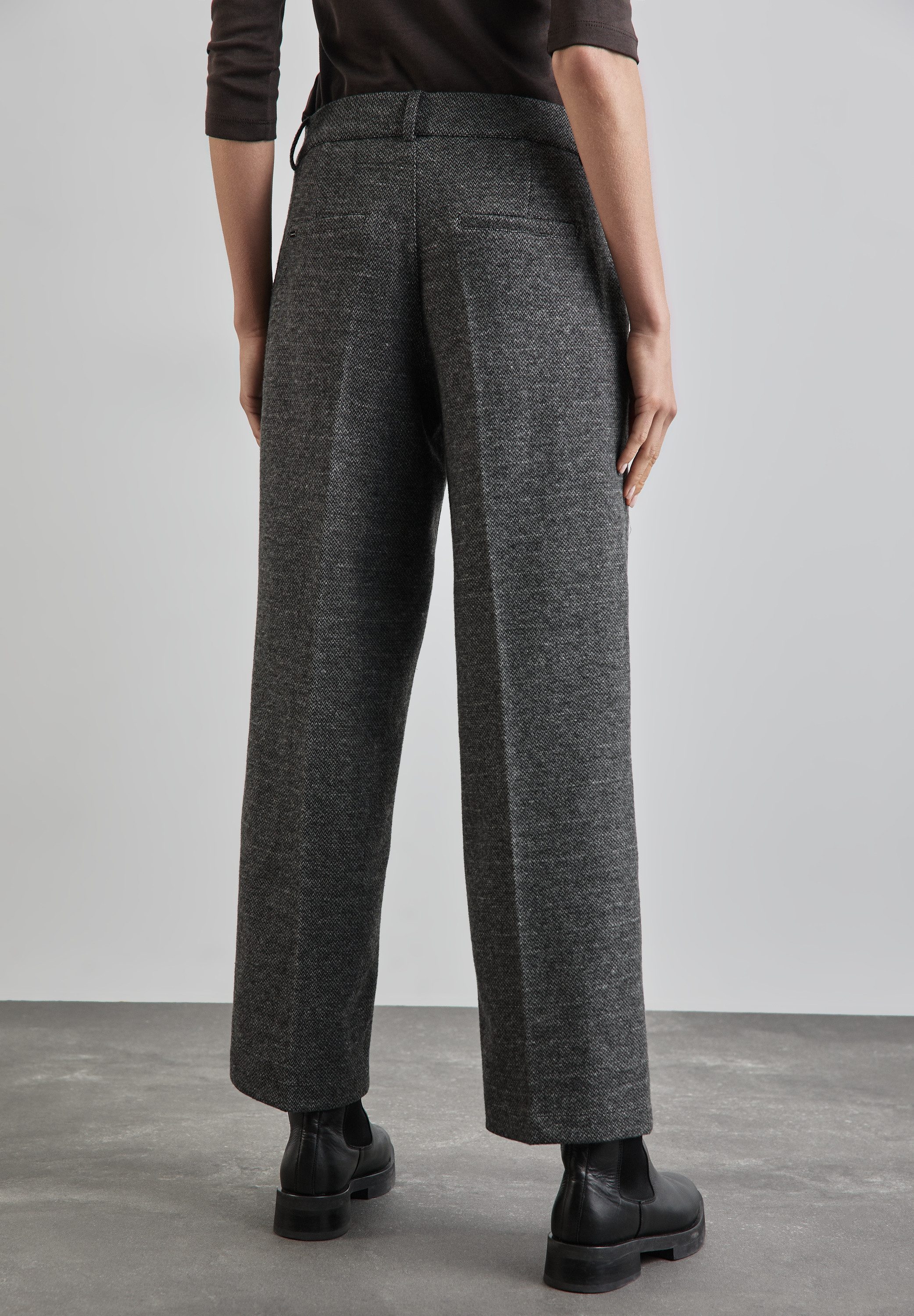 STREET ONE Stoffen broek Fishbone-hose in casual fit