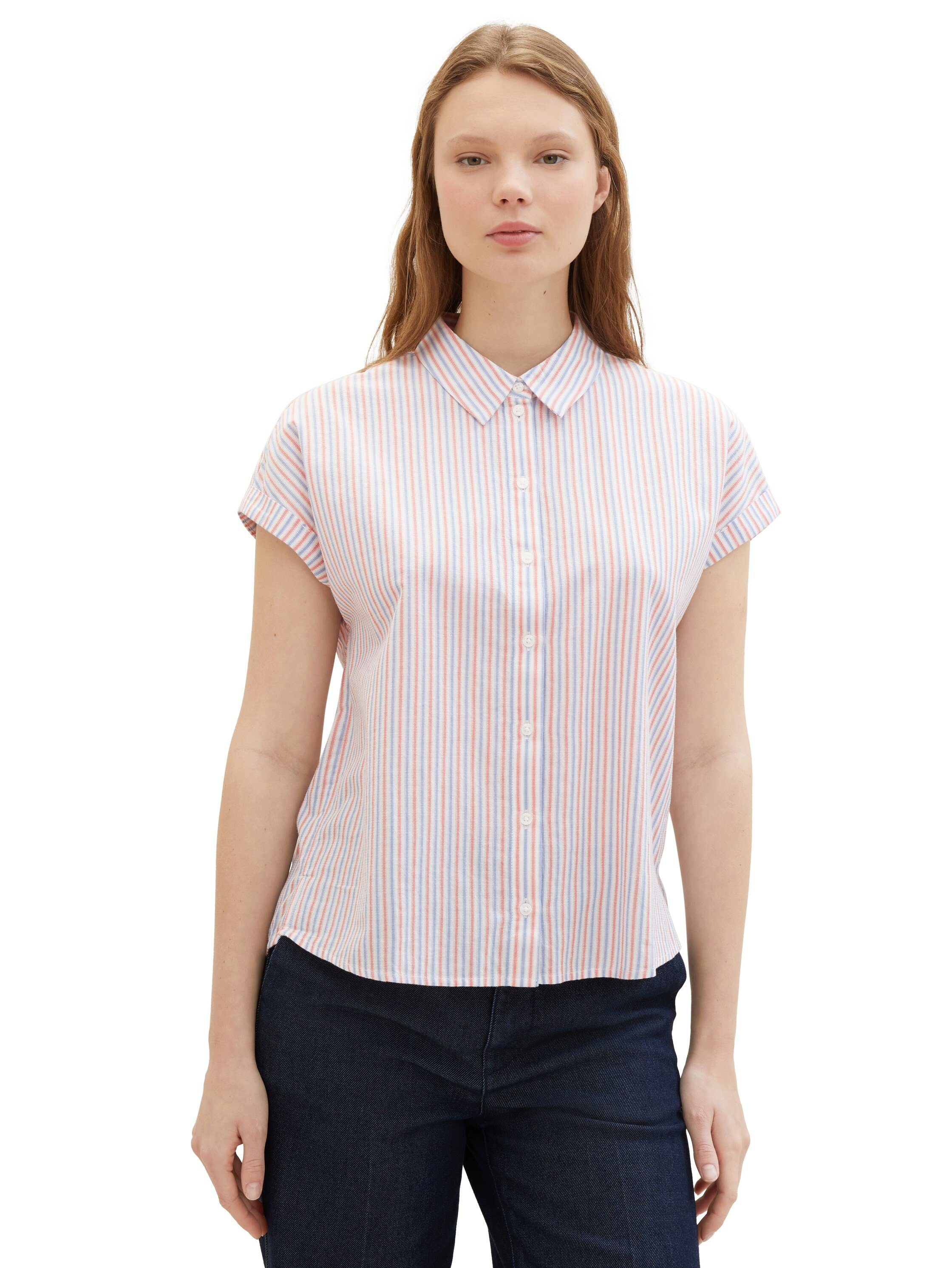 Tom Tailor Denim Blouse met korte mouwen in streep-look