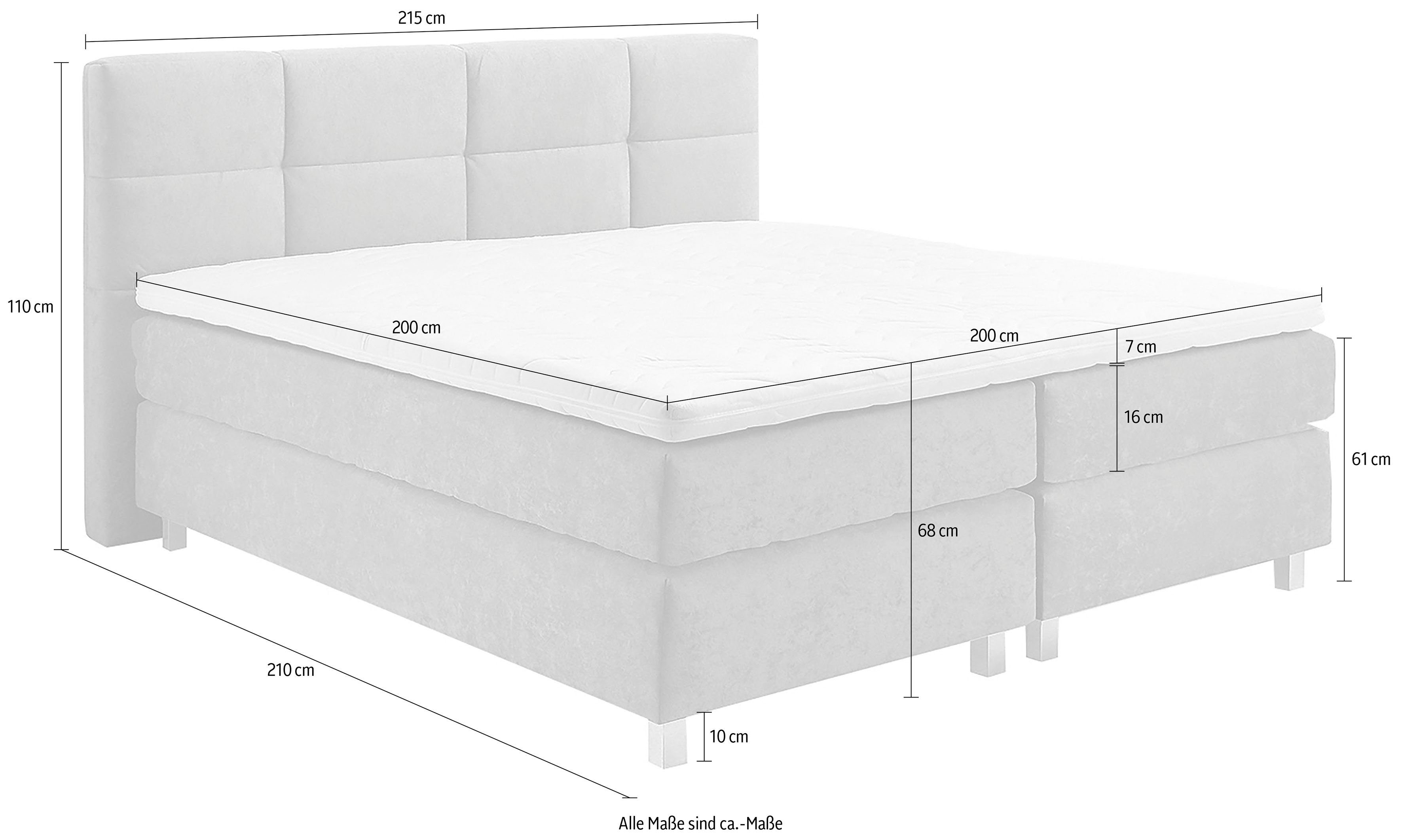 Westfalia Polsterbetten Boxspring naar keuze met topmatras van koudschuim