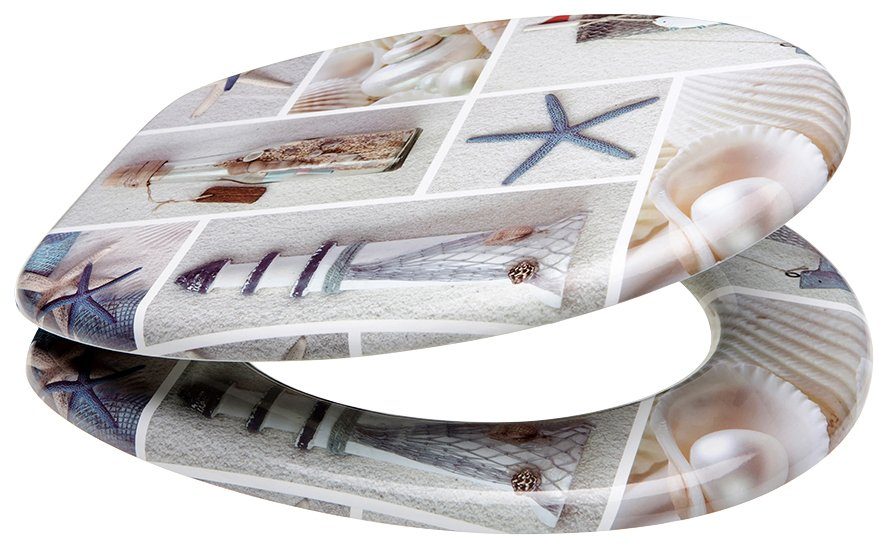 Sanilo Toiletzitting ZEEBRIES met soft-closemechanisme