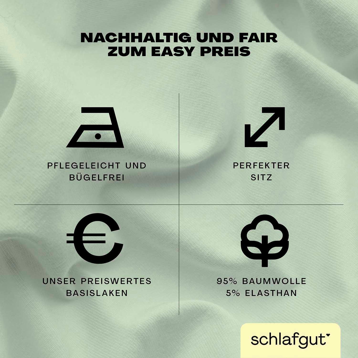 Schlafgut Hoeslaken EASY jersey elastaan boxspring (1 stuk)