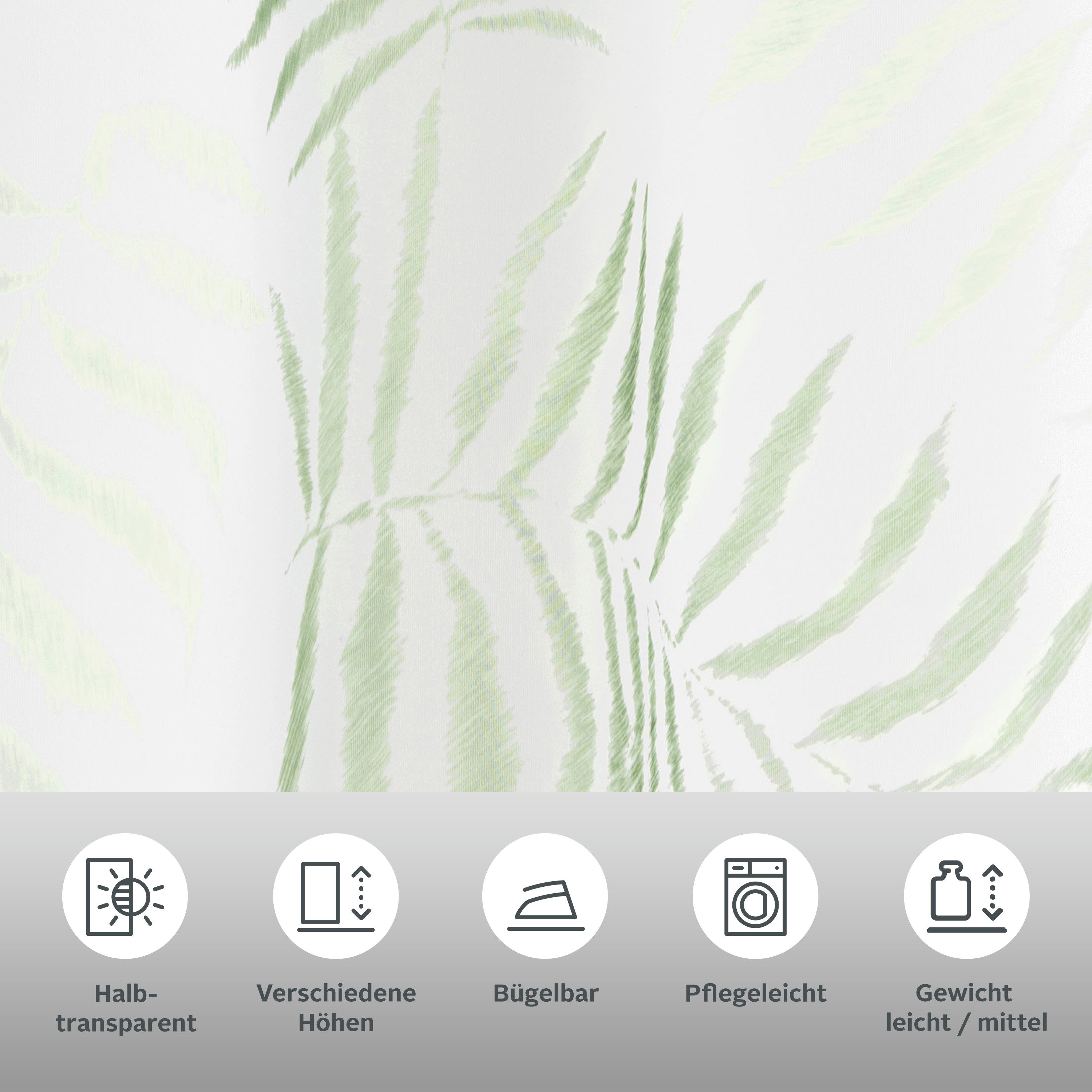 my home Gordijn Paula Halftransparant, voile, polyester (1 stuk)