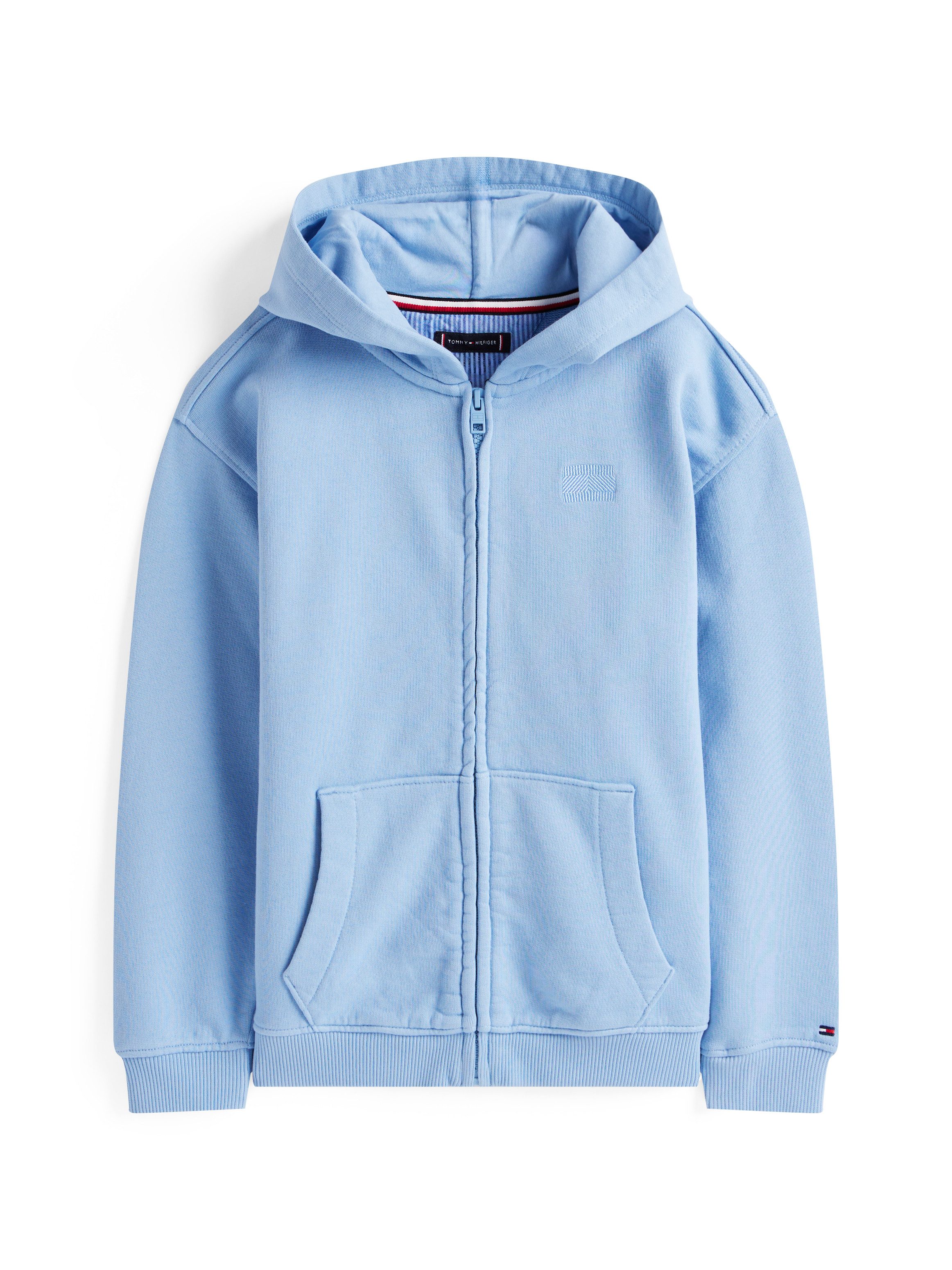 Tommy Hilfiger Capuchonsweatvest TONAL FLAG EMB ZIP HOODIE voor kinderen tot 16 jaar, met capuchon