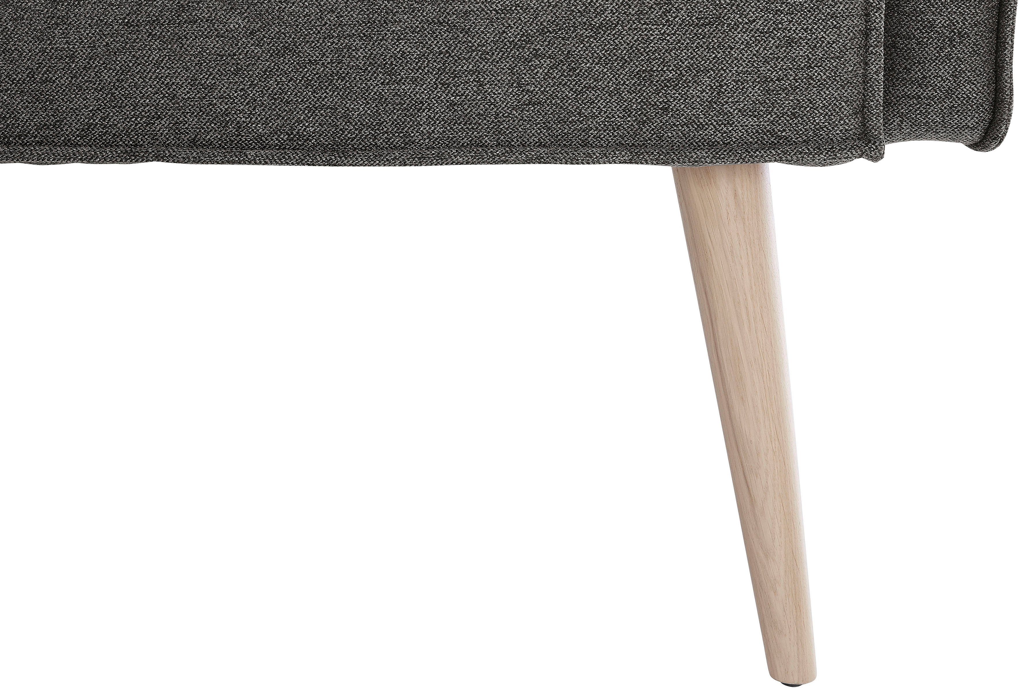 exxpo - sofa fashion Hoekbank Lungo, moderne paspelnaad, comfortabel en elegant, hoge houten voet