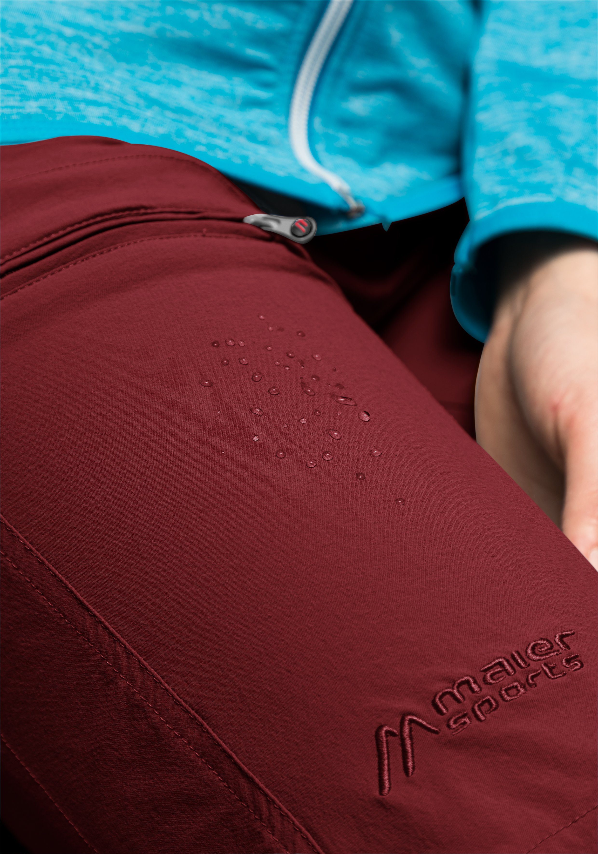Maier Sports Functionele broek Lulaka Dames wandelbroek, ventilerende outdoorbroek met oprolfunctie