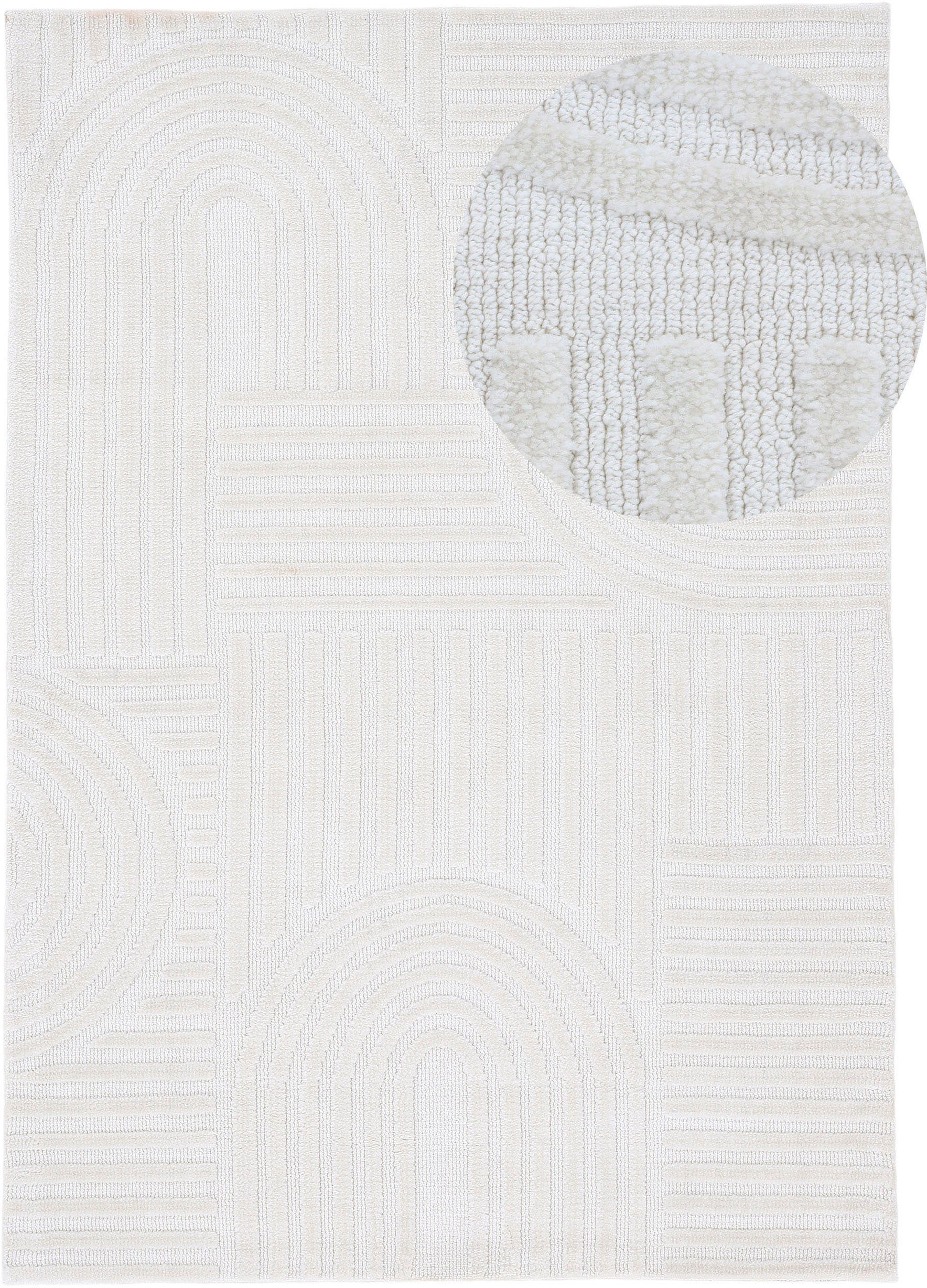 carpetfine Vloerkleed Holly 4 - Soft Touch Microvezel Tapijt Boho Scandi, zachte dichte getufte hoog-laag structuur, woonkamer