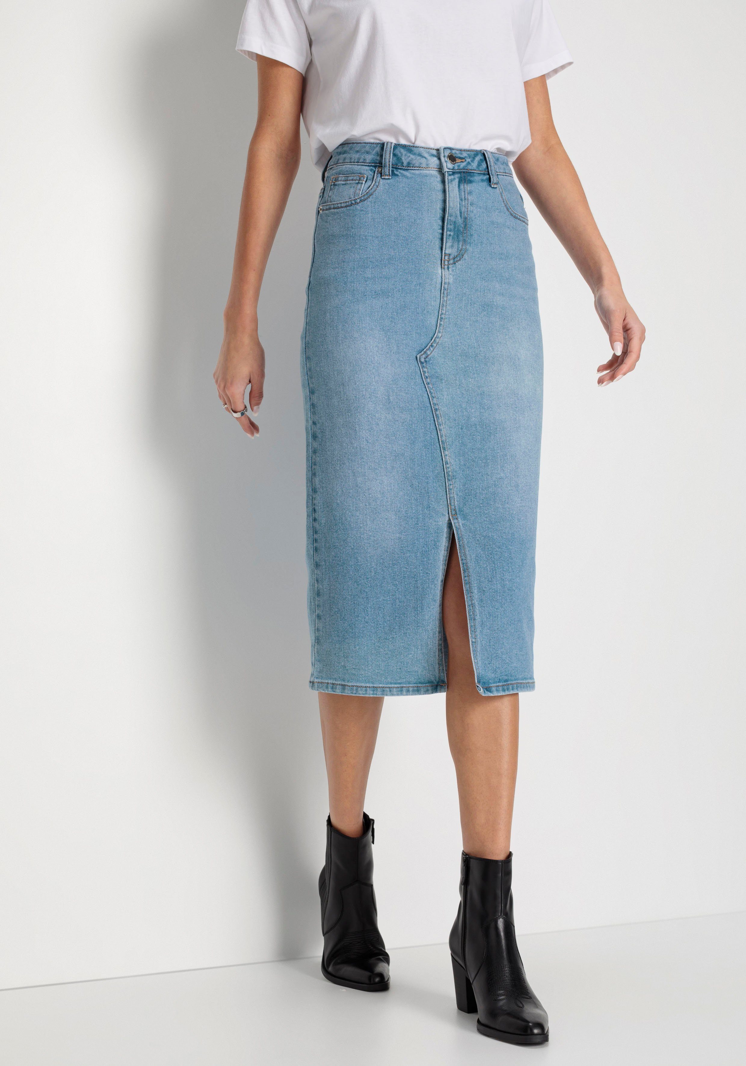 HECHTER PARIS Midirok met split aan de voorkant - nieuwe collectie