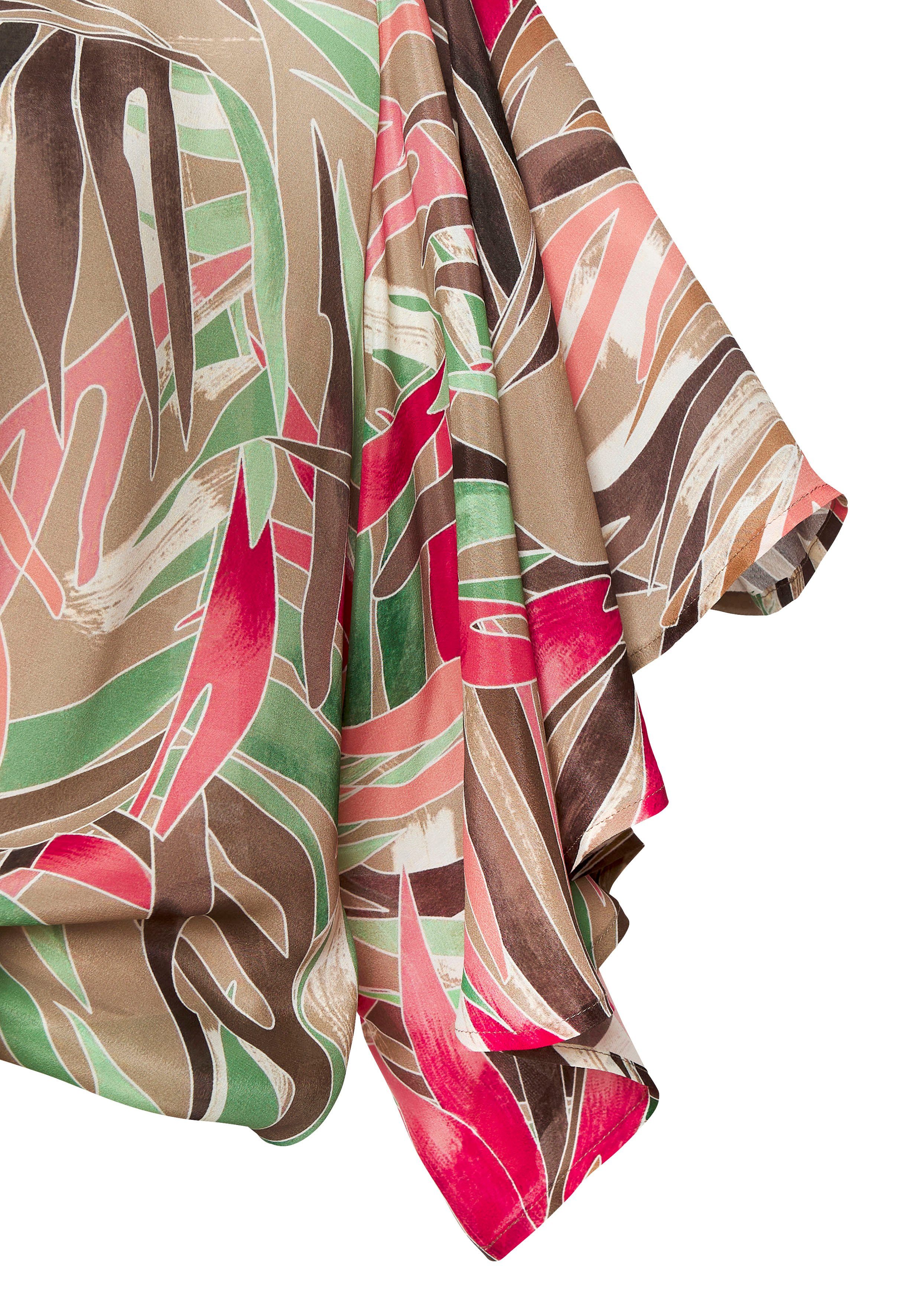 Vivance Wikkelblouse met alloverprint zomerse damesblouse om te knopen
