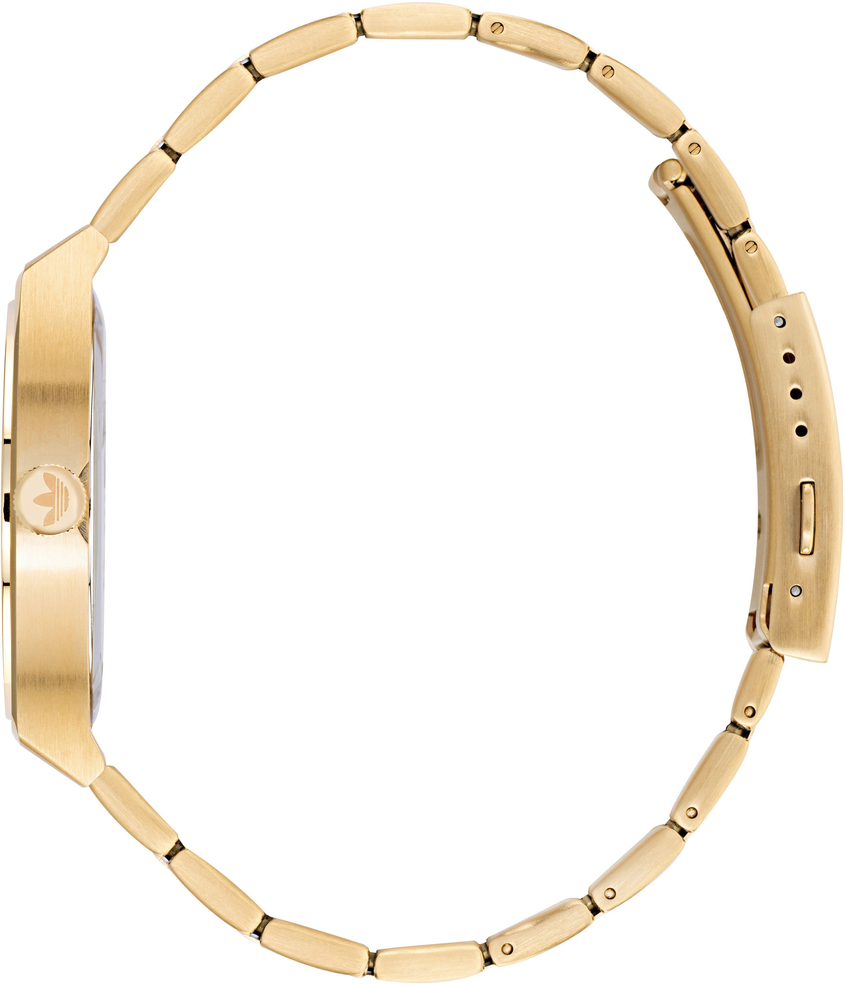 adidas Originals Kwartshorloge CODE TWO Polshorloge, dames, herenhorloge, unisex, analoog, roestvrijstalen band