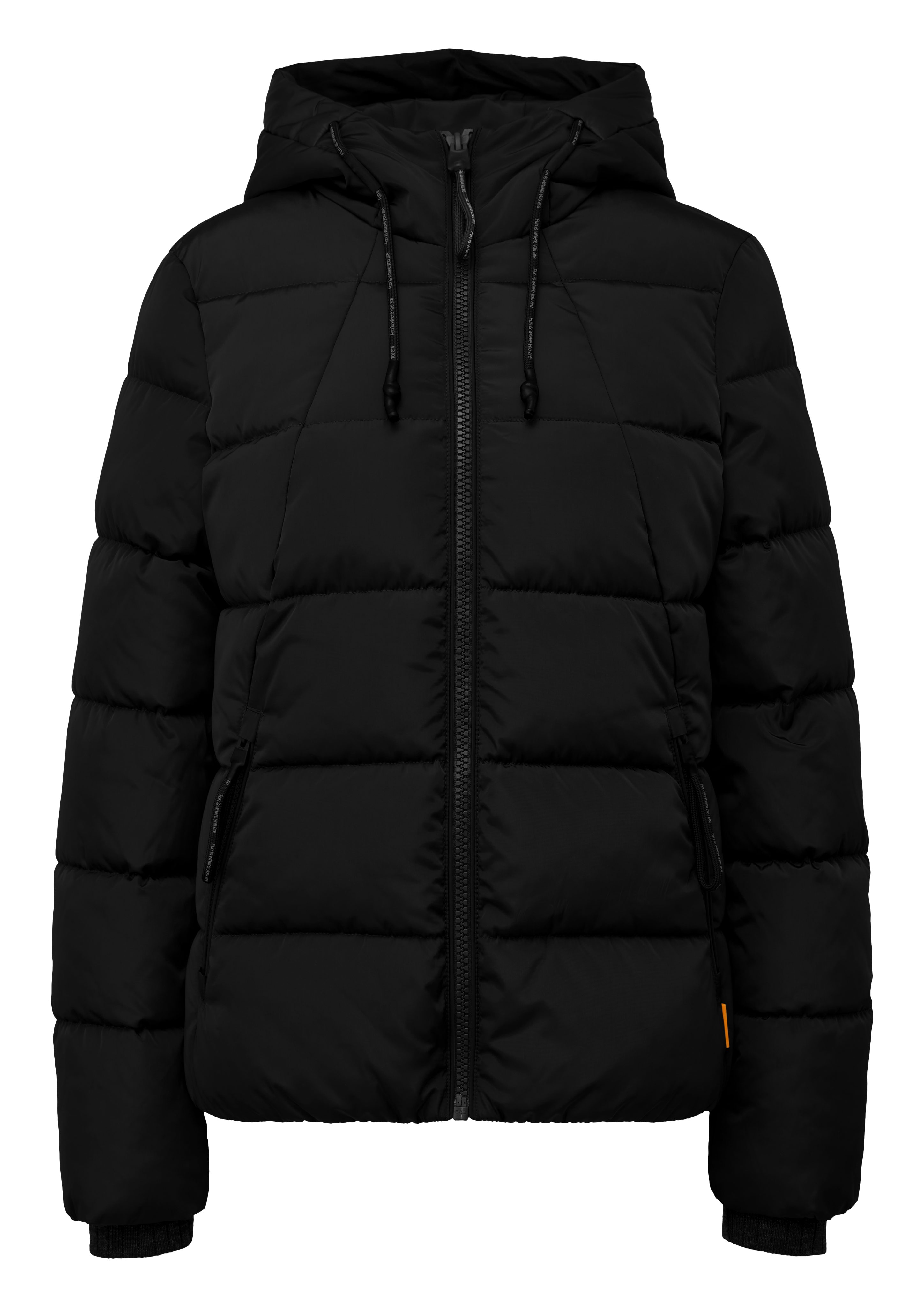 Q S designed by Gewatteerde jas met een capuchon