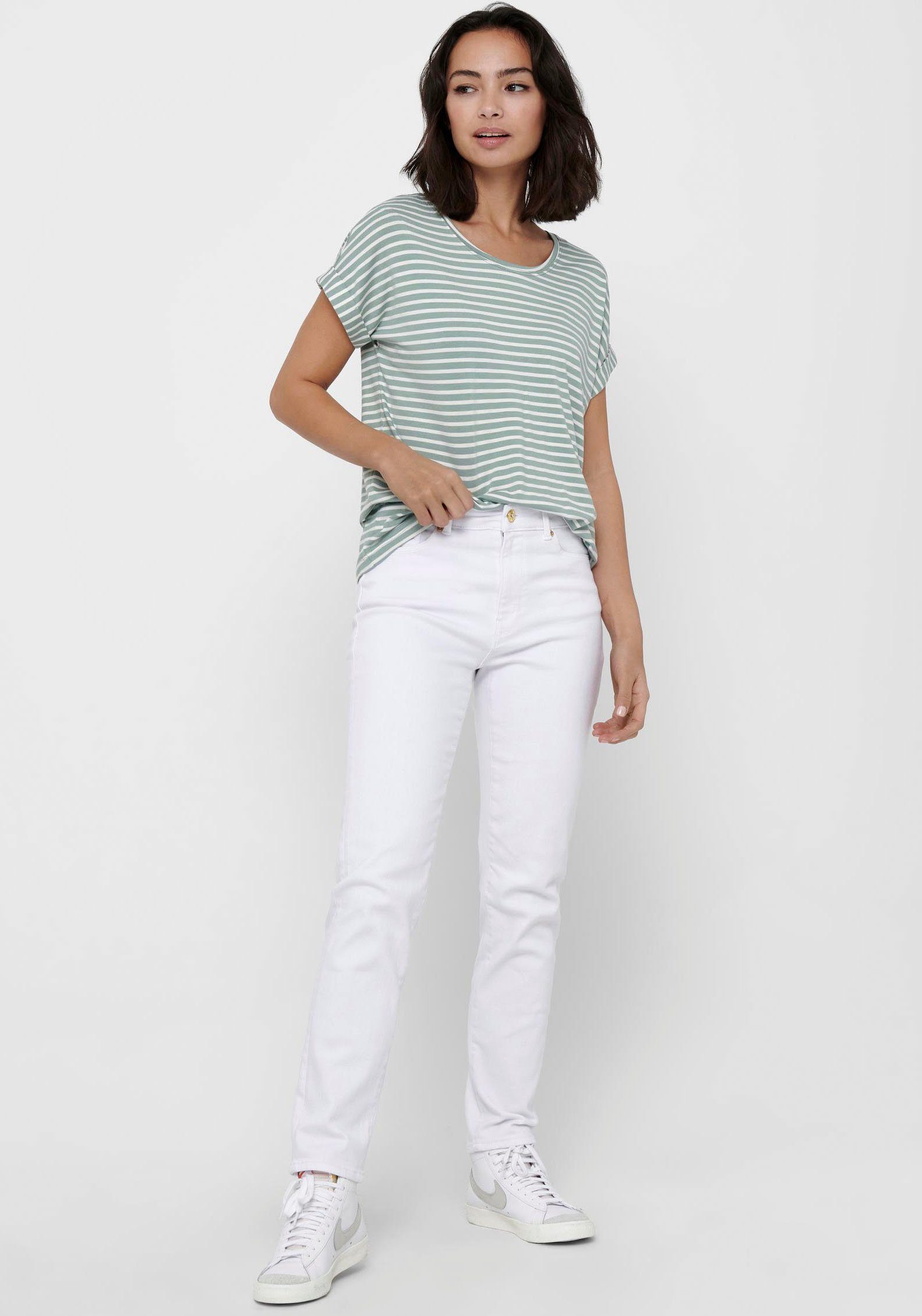Only T-shirt ONLMOSTER STRIPE S/S O-NECK TOP JRS NOOS