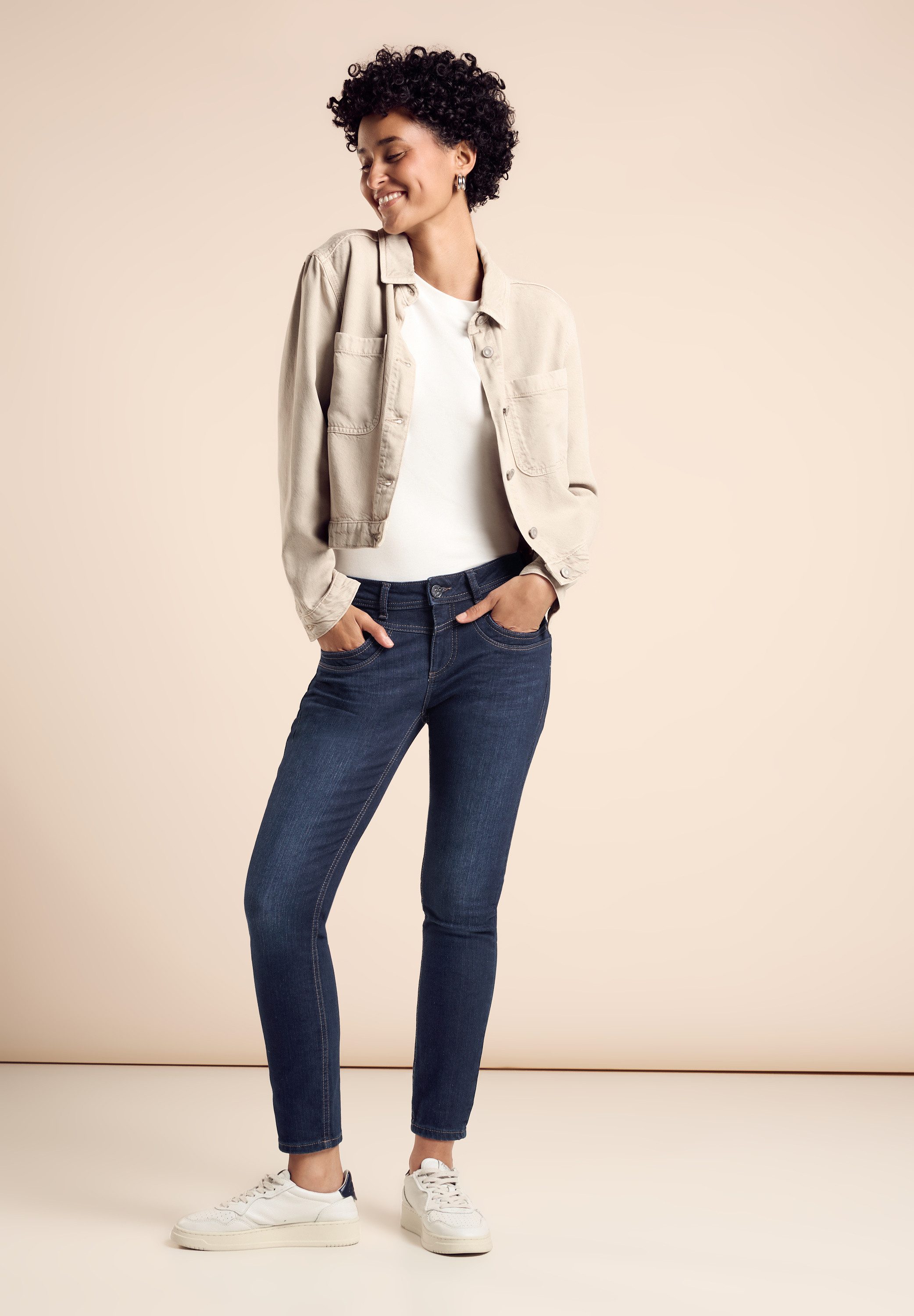 STREET ONE Slim fit jeans Style York in five-pocketsstijl