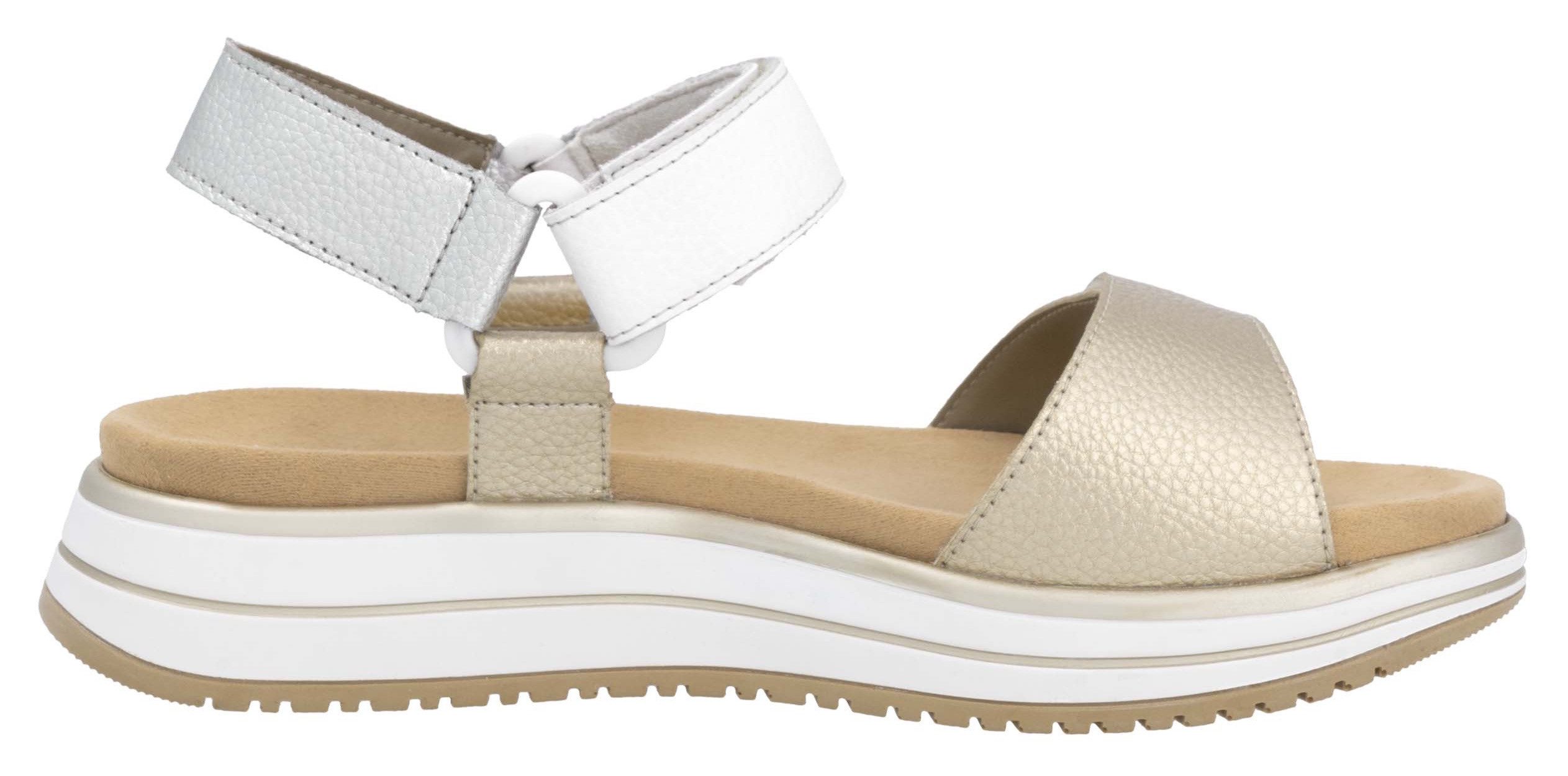 Remonte Sandalen Elisabeth Hurley-Collection , sleehak, klittenbandschoen, sandaal met plateauschoen