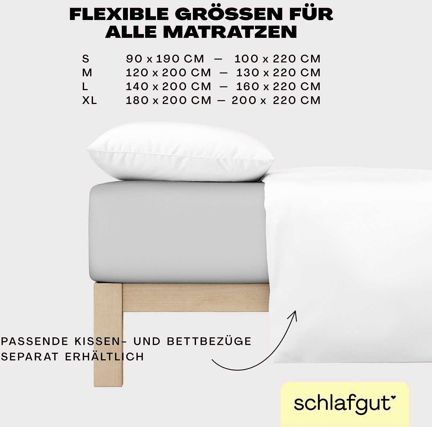 Schlafgut Hoeslaken EASY jersey elastaan MADE IN GREEN by OEKO-TEX® (1 stuk)