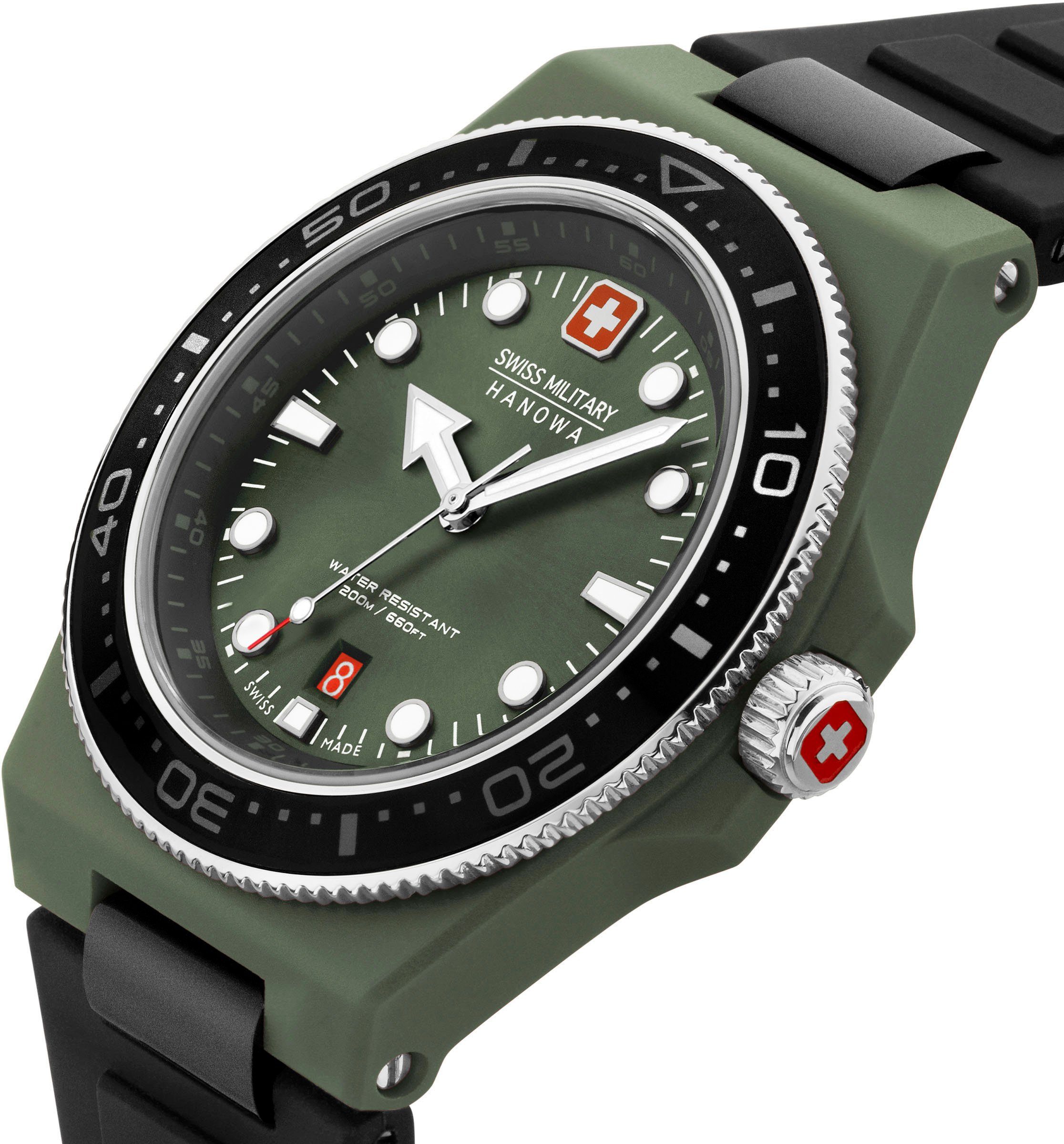 Swiss Military Hanowa Kwartshorloge OCEAN PIONEER, SMWGN0001181 Horloge, herenhorloge, Swiss Made, datum, saffierglas