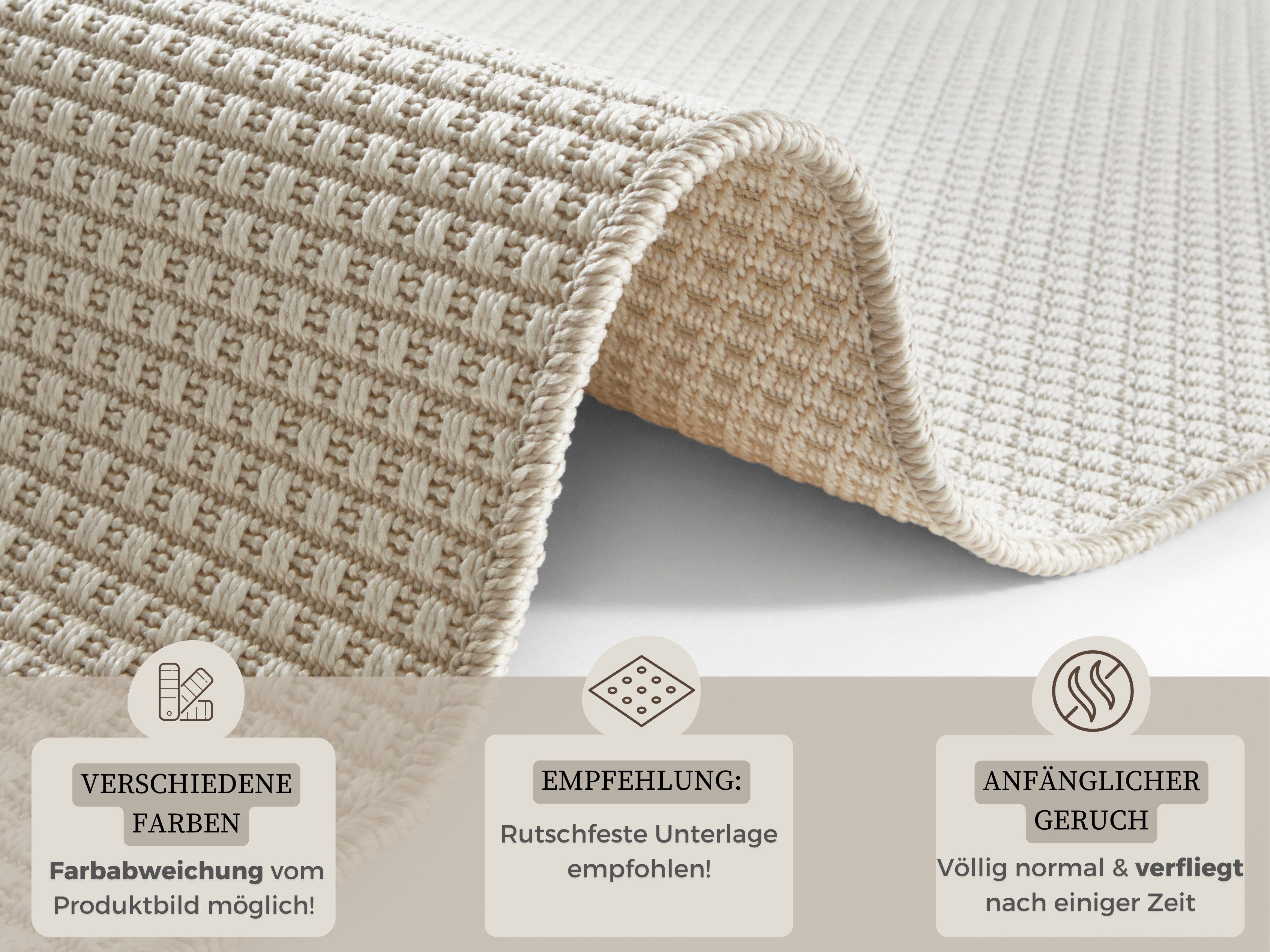 HANSE Home Loper Nature 600 Platweefsel, in- & outdoor, antislip, hal, keuken, tuin, terras