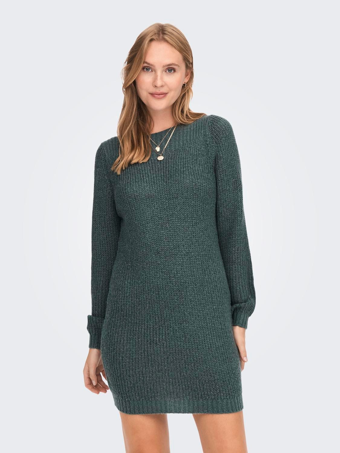 JDY Mini-jurk WHITNEY MEGAN L/S BOAT DRESS KNT NOOS