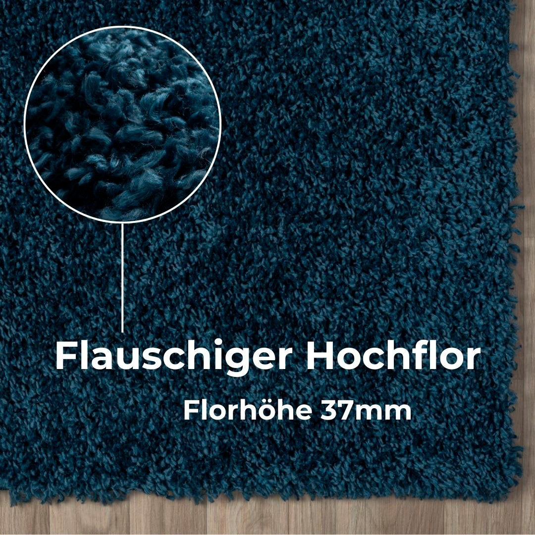 my home Hoogpolig vloerkleed Banji Uni-kleuren, zacht en fluffy, ook als loper en in rond verkrijgbaar