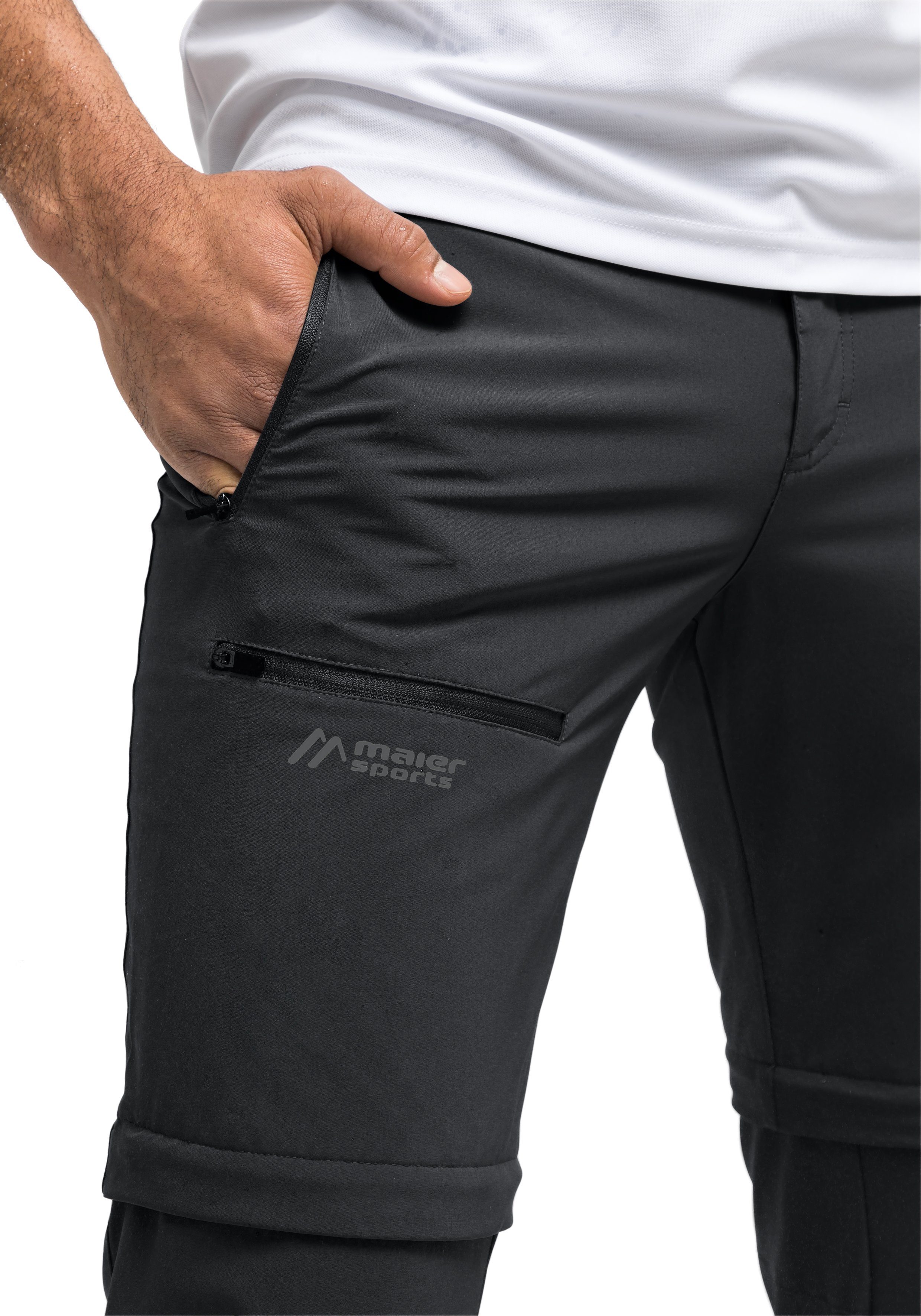 Maier Sports Functionele broek Latit zip M Heren wandelbroek, afritsbare outdoorbroek, 4 zakken, regular fit