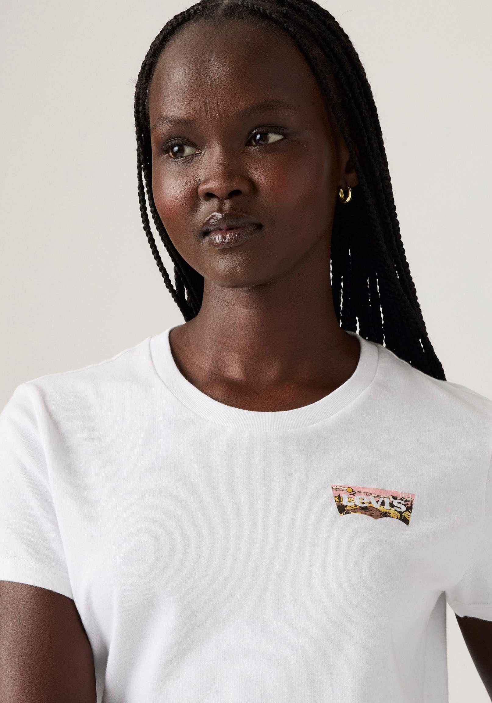Levi's® T-shirt The Perfect Tee met batwing-logoprint