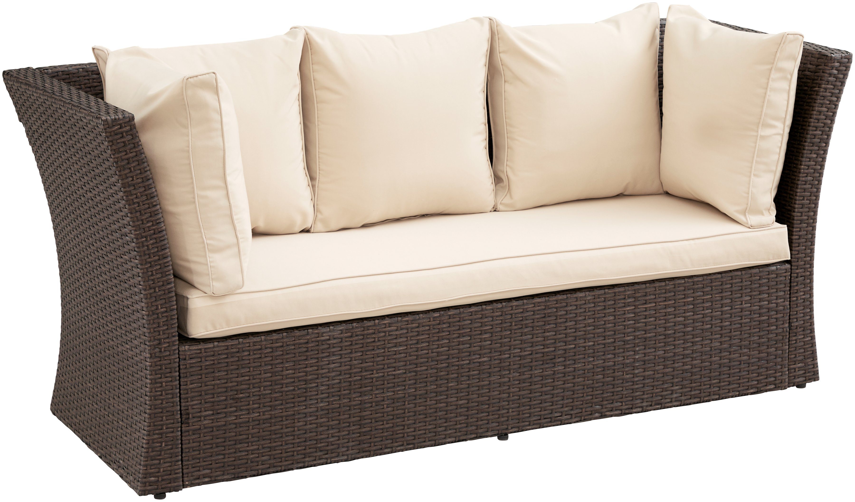 MERXX Tuinset Barcelona 2 banken, zitbank, hocker, tafel (5-delig)