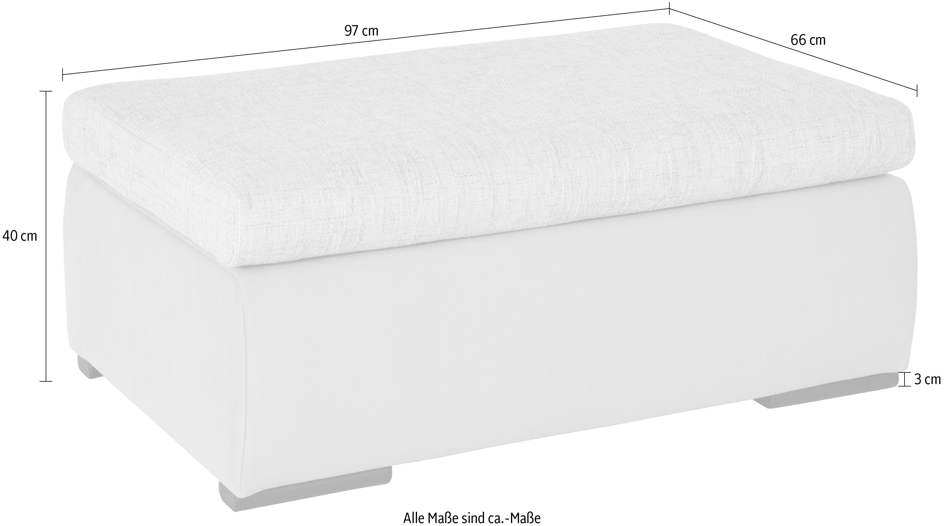 Home affaire Hocker Win met zwarte metalen poten, vrij plaatsbaar