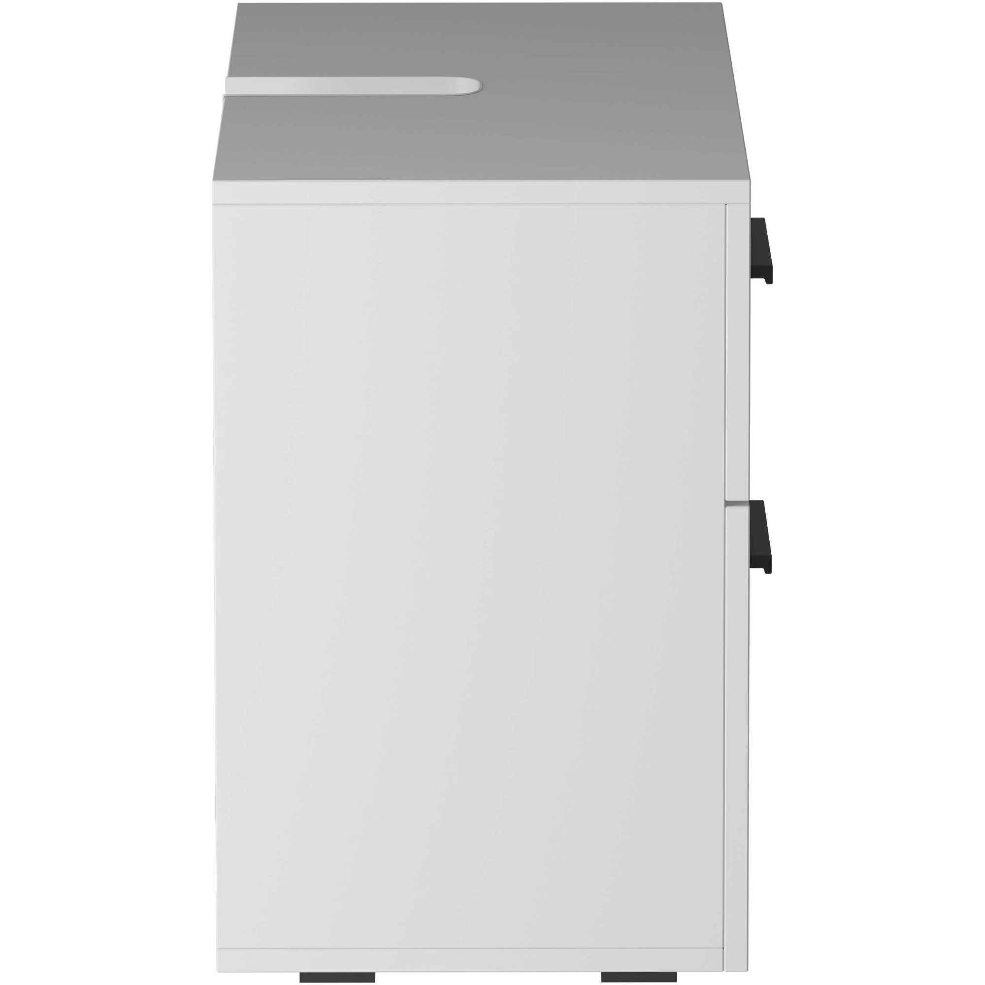 INOSIGN Wastafelonderkast Skara met klep en lade, zwarte grepen, breedte 60 cm, hoogte 55 cm