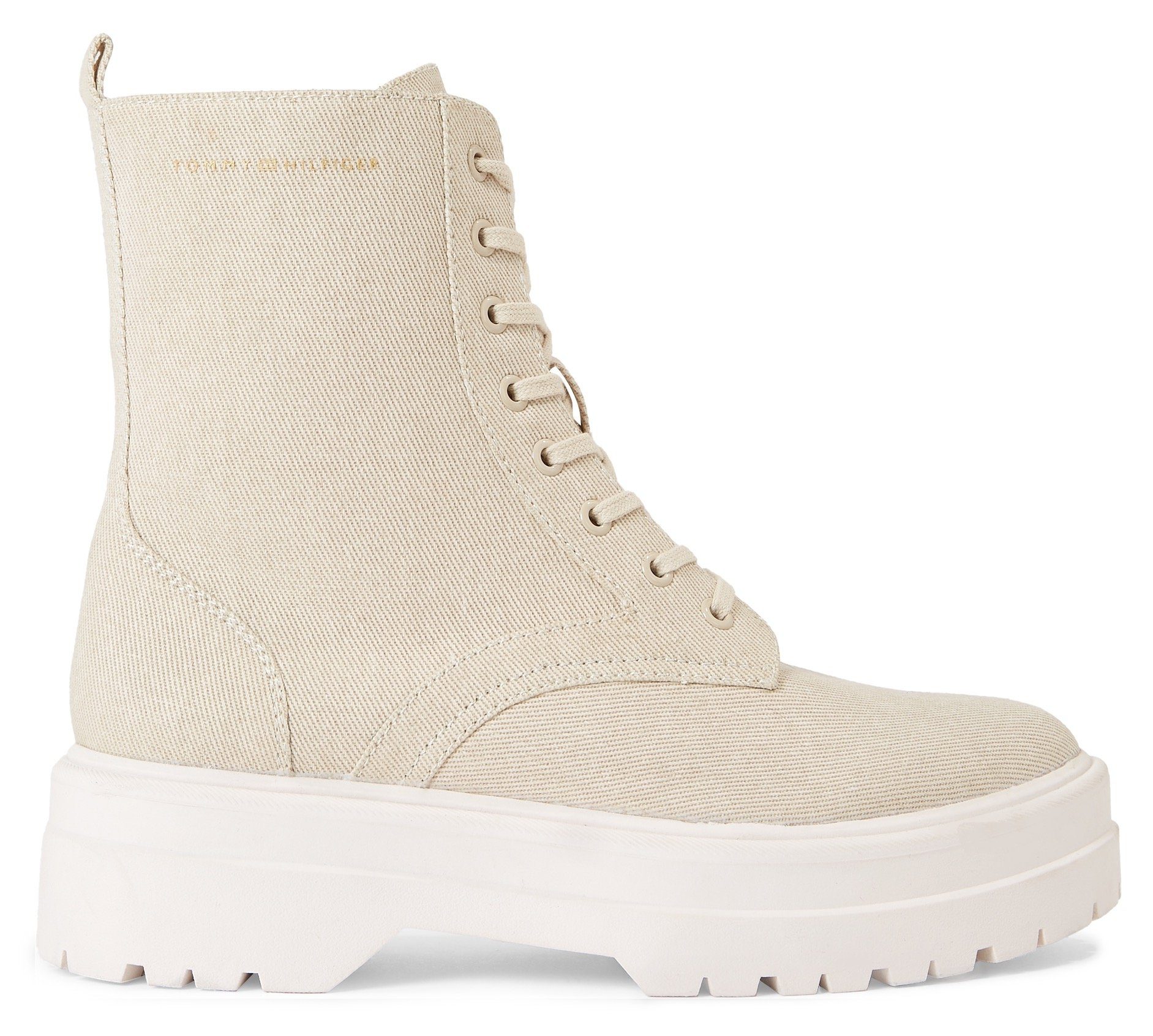 Tommy Hilfiger Hoge veterschoenen FEMININE ESSENTIAL CANVAS BOOT