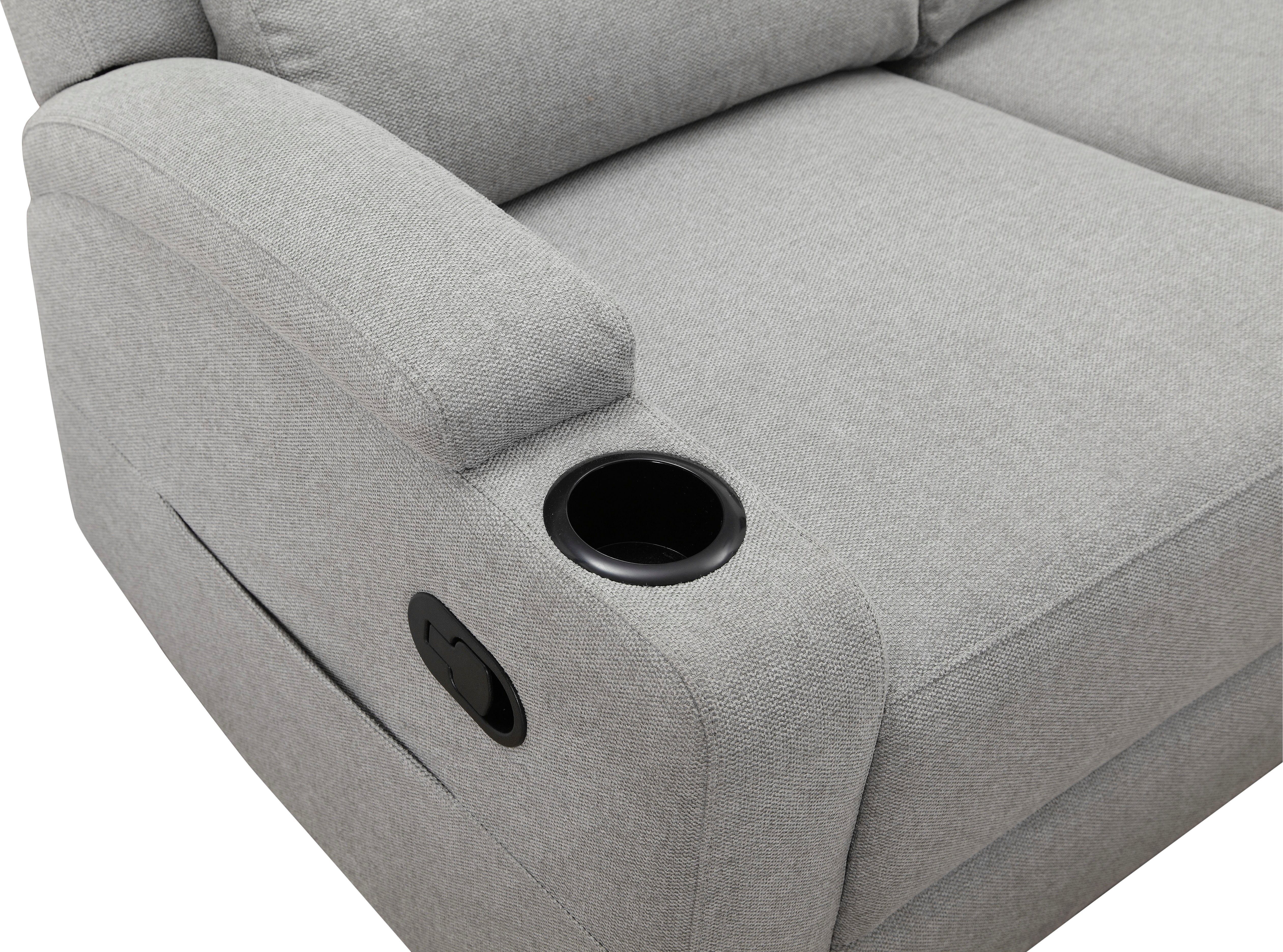 Home affaire Hoekbank Napori multimediabank, 3 bioscoopstoelen XXL, L-model, Bioscoopbank met relaxfunctie, bekerhouder, opbergvak en opbergbox