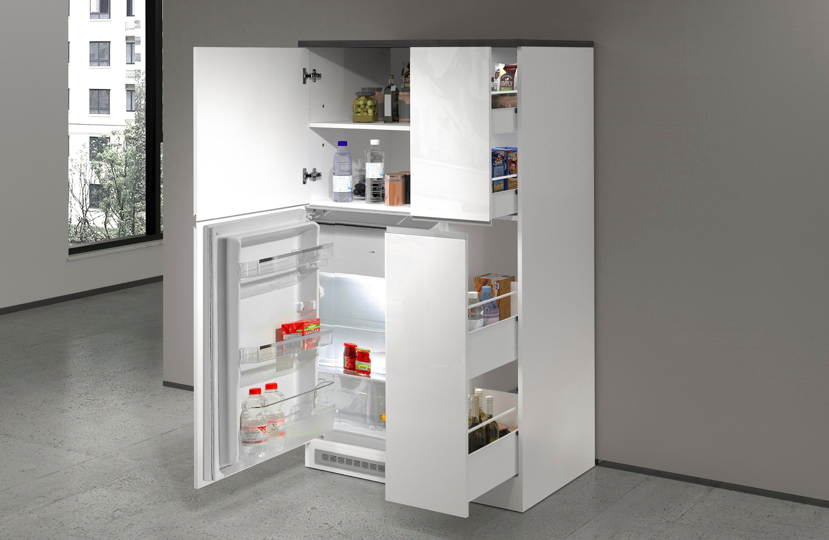 Kochstation Keuken KS-Sole keukenkast-set Breedte 90 cm, ombouw- en apothekerskast in set