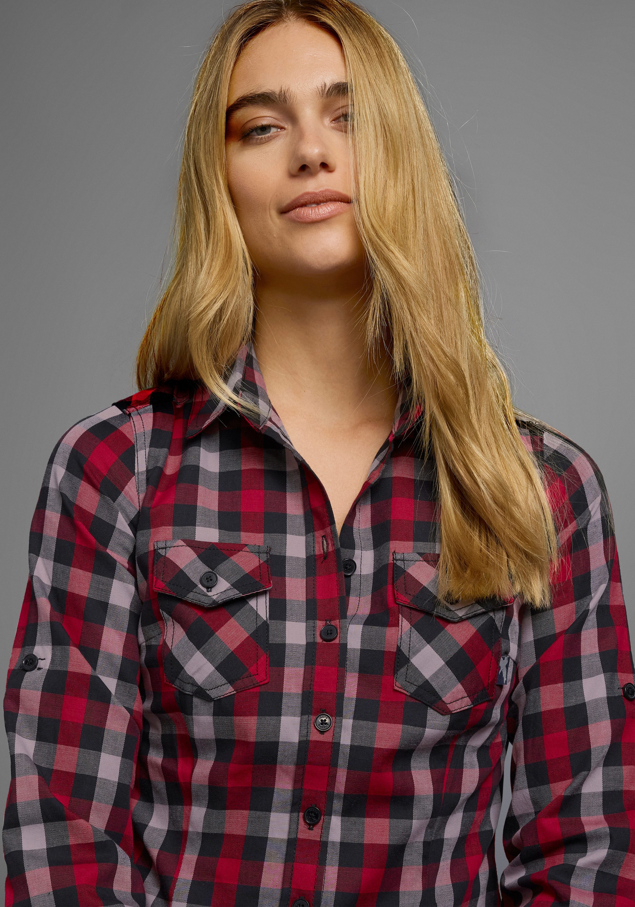 Arizona Geruite blouse Casual houthakkers-look