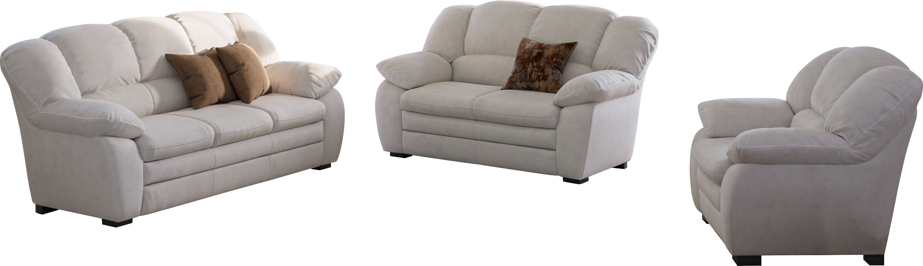 COTTA Zithoek Casino, bankset, 3-2-1 zitplaatsen, woonkamer set 3-delig, fauteuil, 2-zits, 2,5-zits, hoge rugleuning (set, 3-delig)