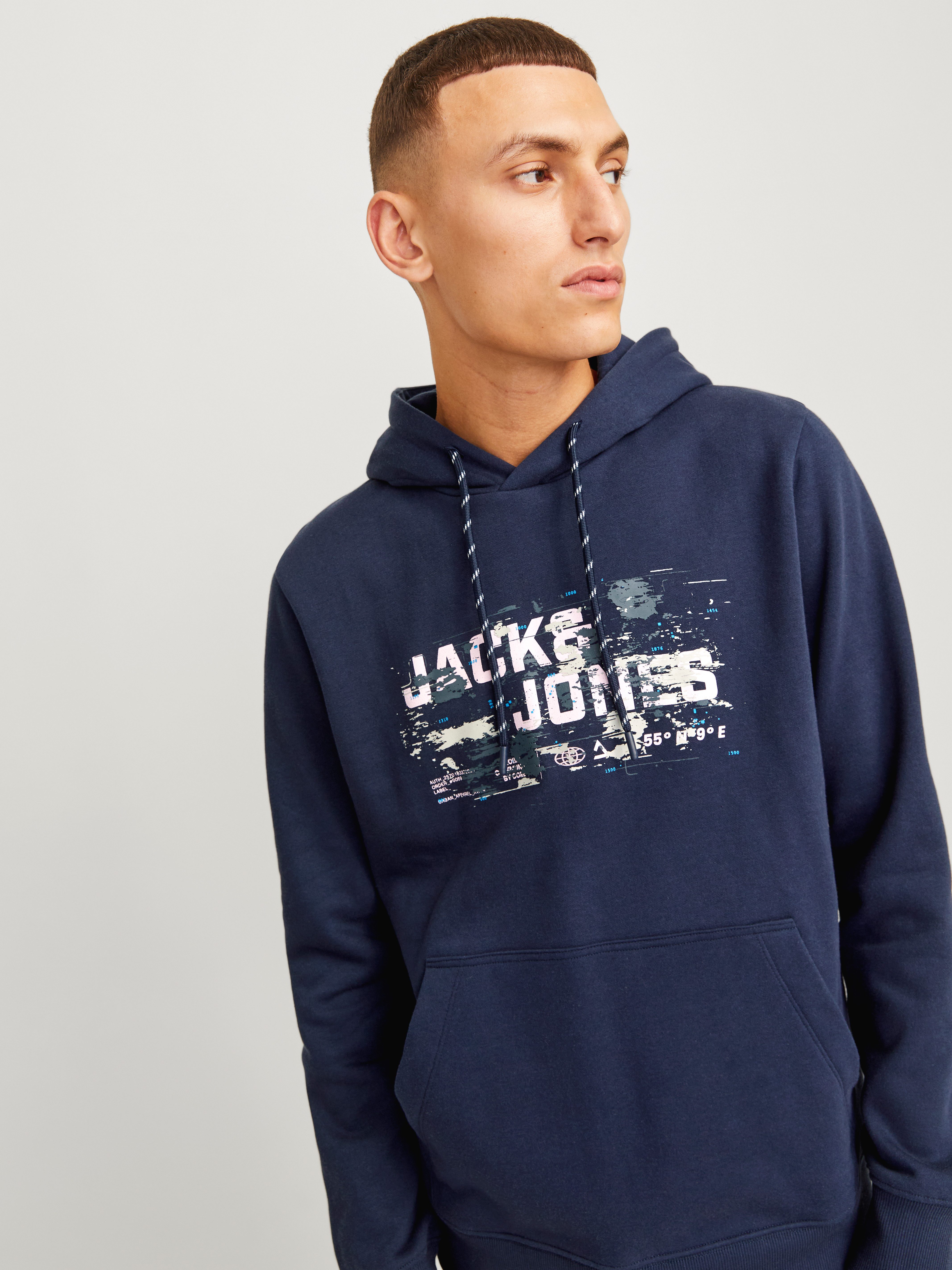 Jack & Jones Hoodie JCOOUTDOOR LOGO SWEAT HOOD SN