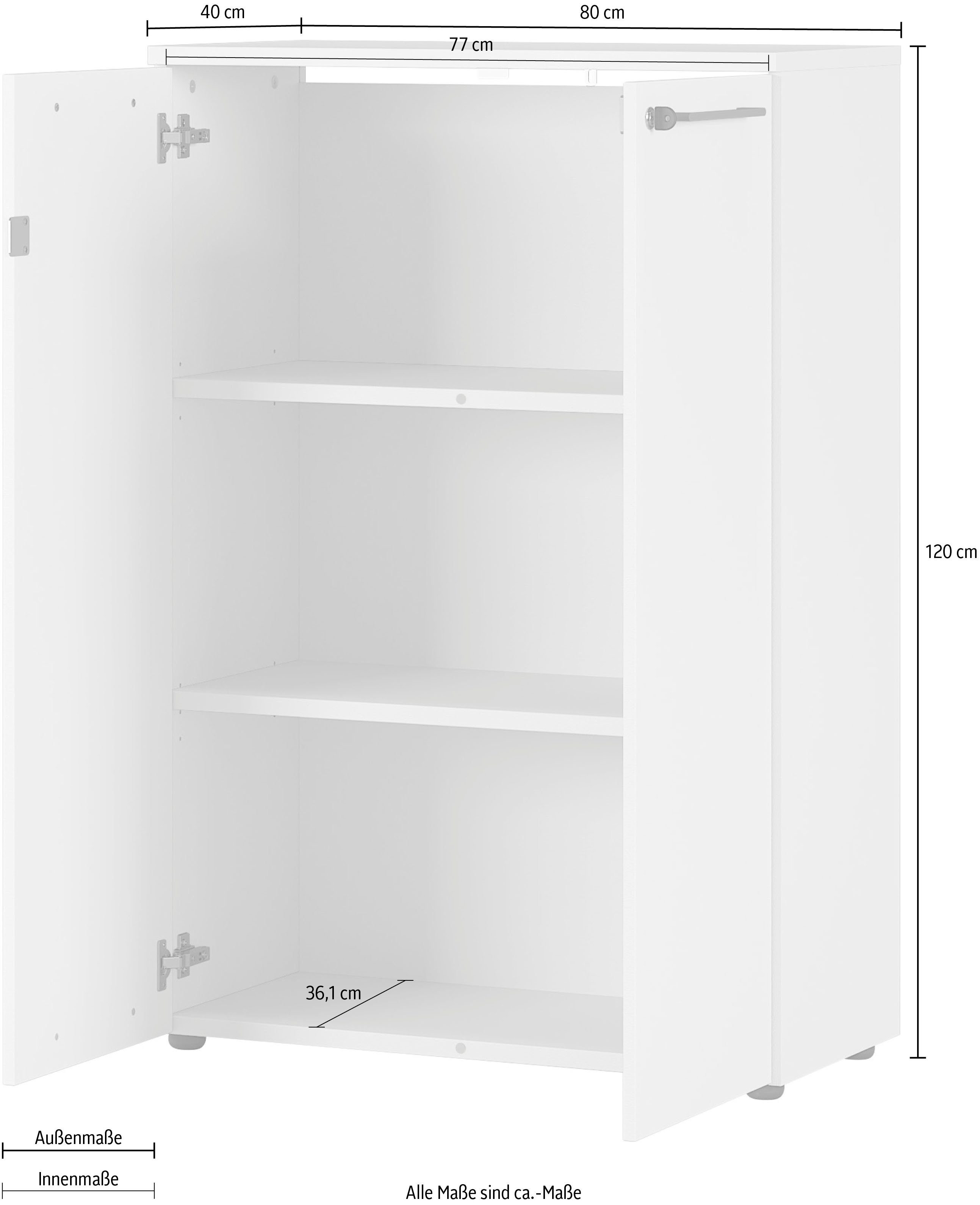 GERMANIA Archiefkast GW-Agenda opt. met lade, afmetingen 80x120 cm, made in germany