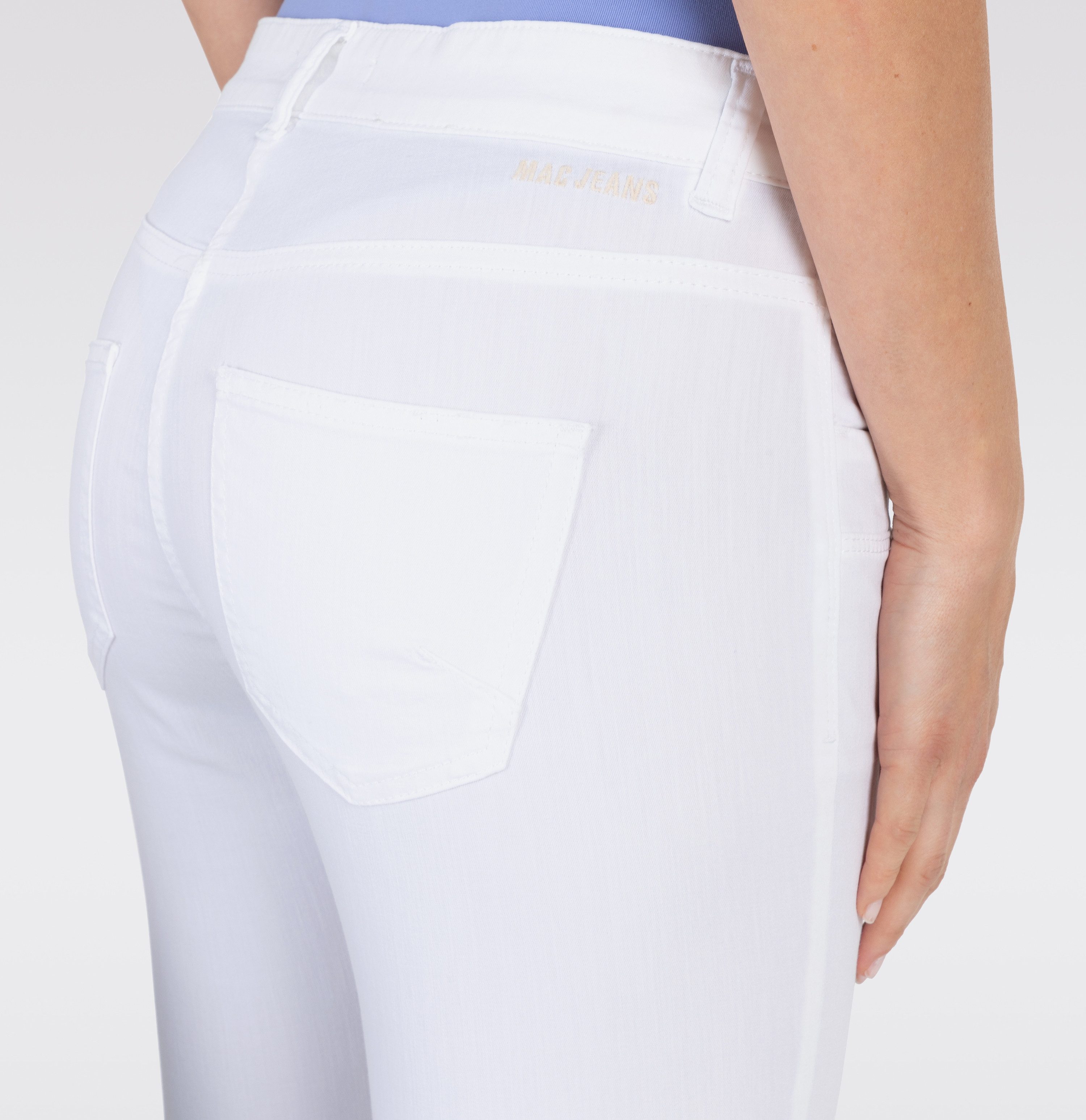MAC Capri jeans Capri Ingelegde decoratieve plooien aan de zoom