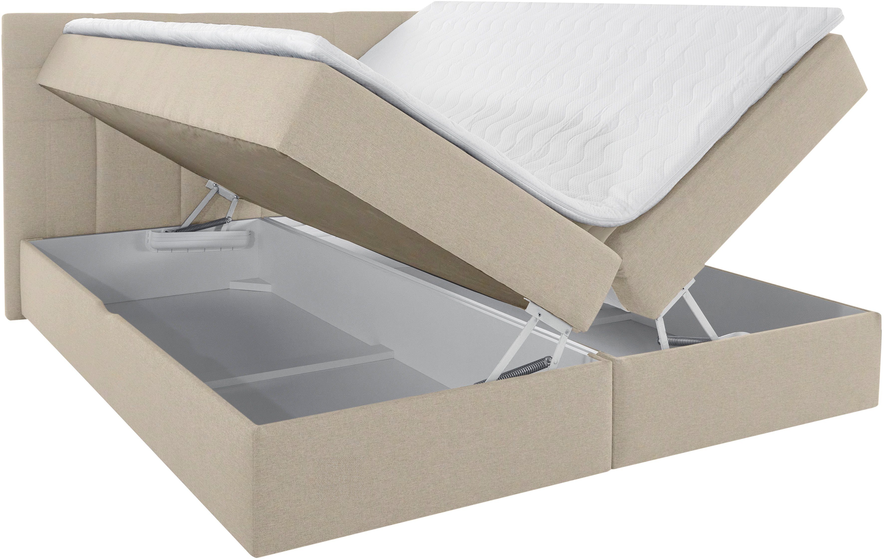 INOSIGN Boxspring OVALO optioneel met bedbox, verkrijgbaar in h2, h3 & h4