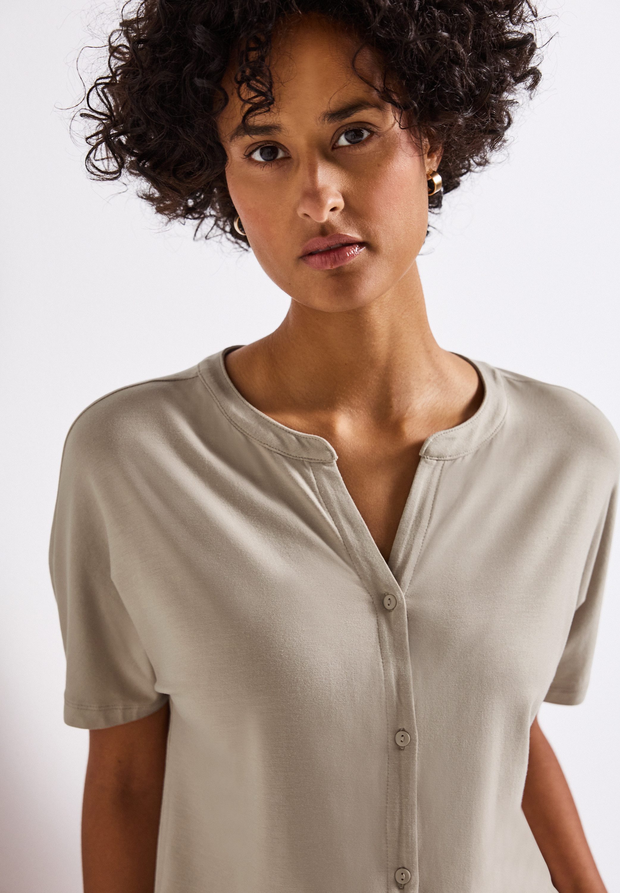 STREET ONE T-shirt in tuniek-look