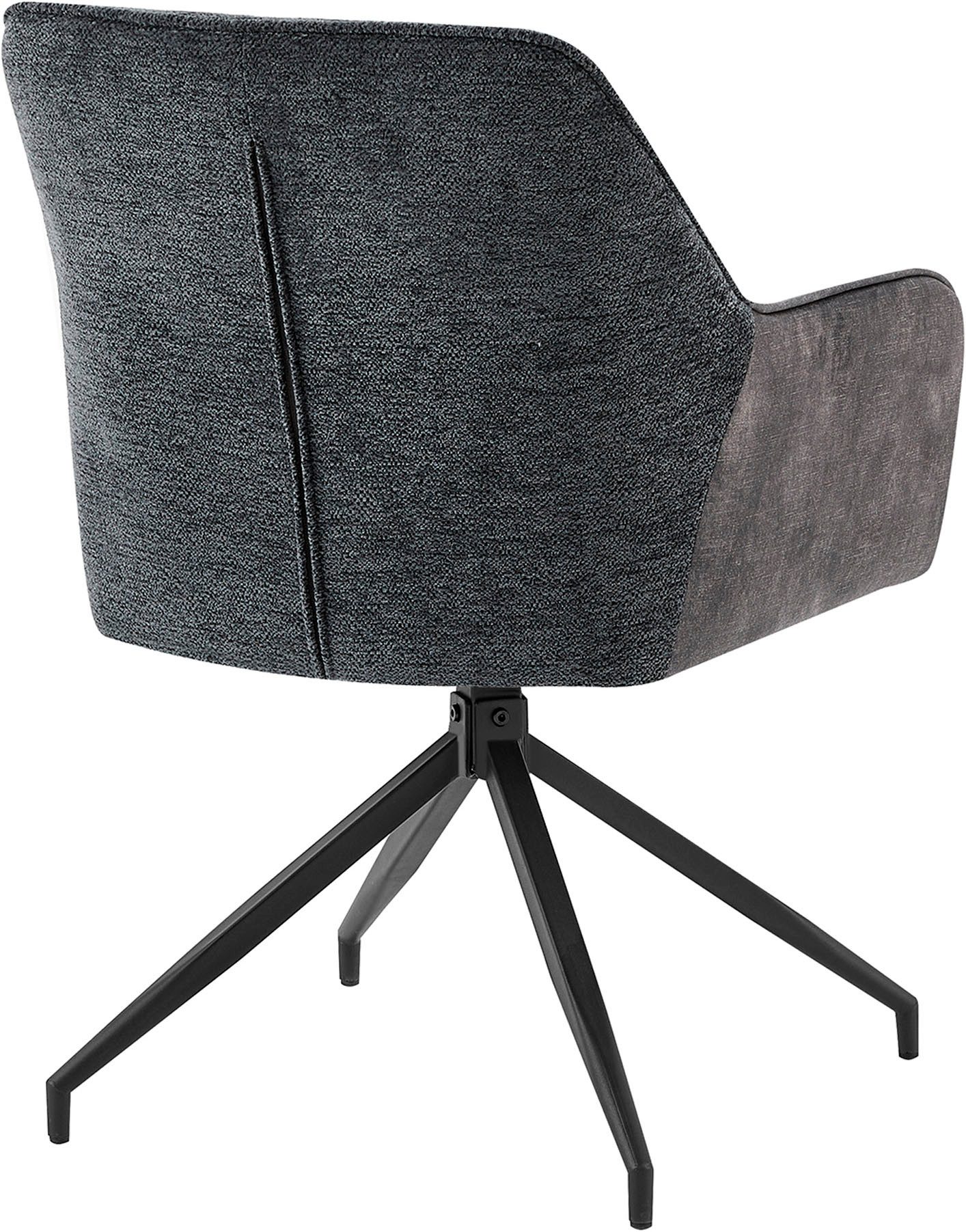 byLIVING Eetkamerstoel Jacky set van 2 draaisstoel met pocketveren en moderne stofcombinatie (set, 2 stuks)