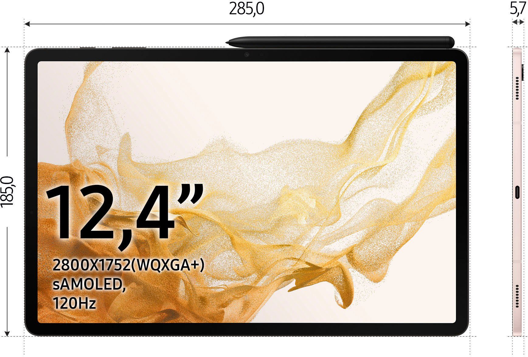 Samsung Tablet Galaxy Tab S8+, 12,4", Android