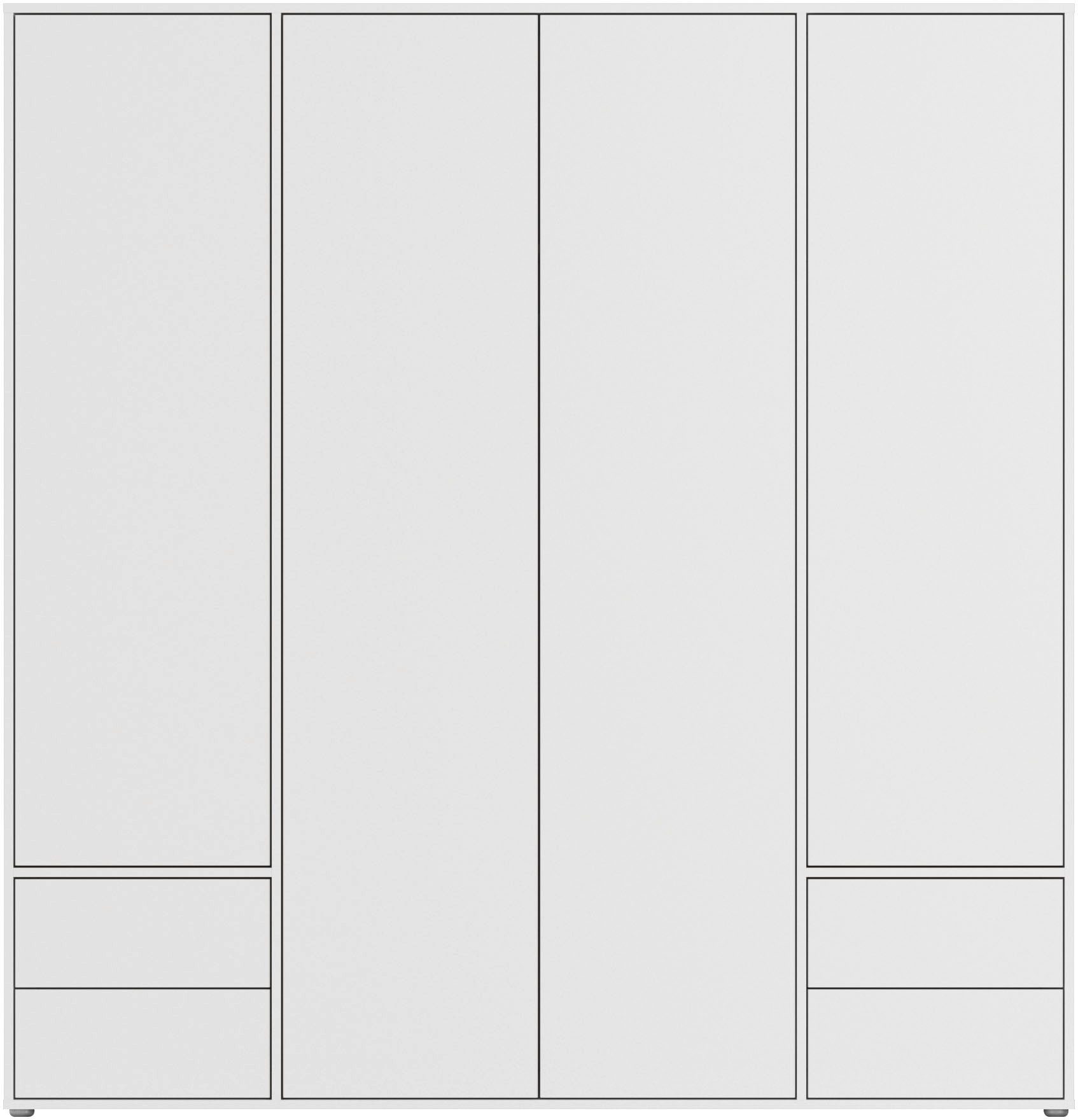 rauch Draaideurkast Kledingkast Kast Garderobe Wasmand NABILA veel Opbergruimte met 2 lades en push-to-open functie topseller made in germany