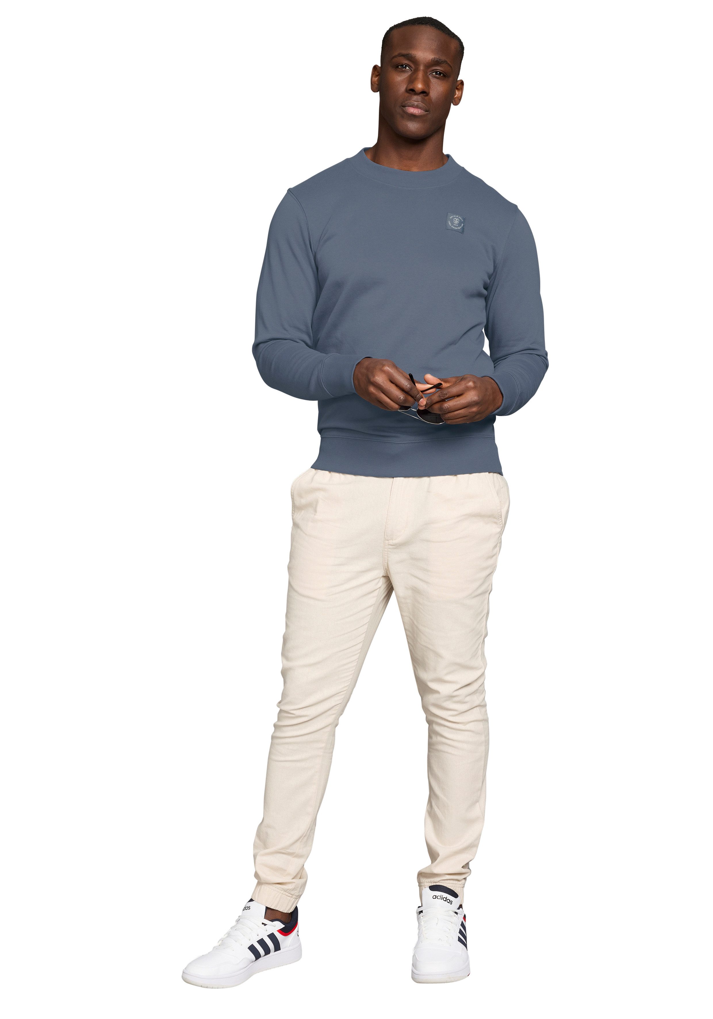 DELMAO Sweatshirt Langarm, regular fit, effen, basic-stijl