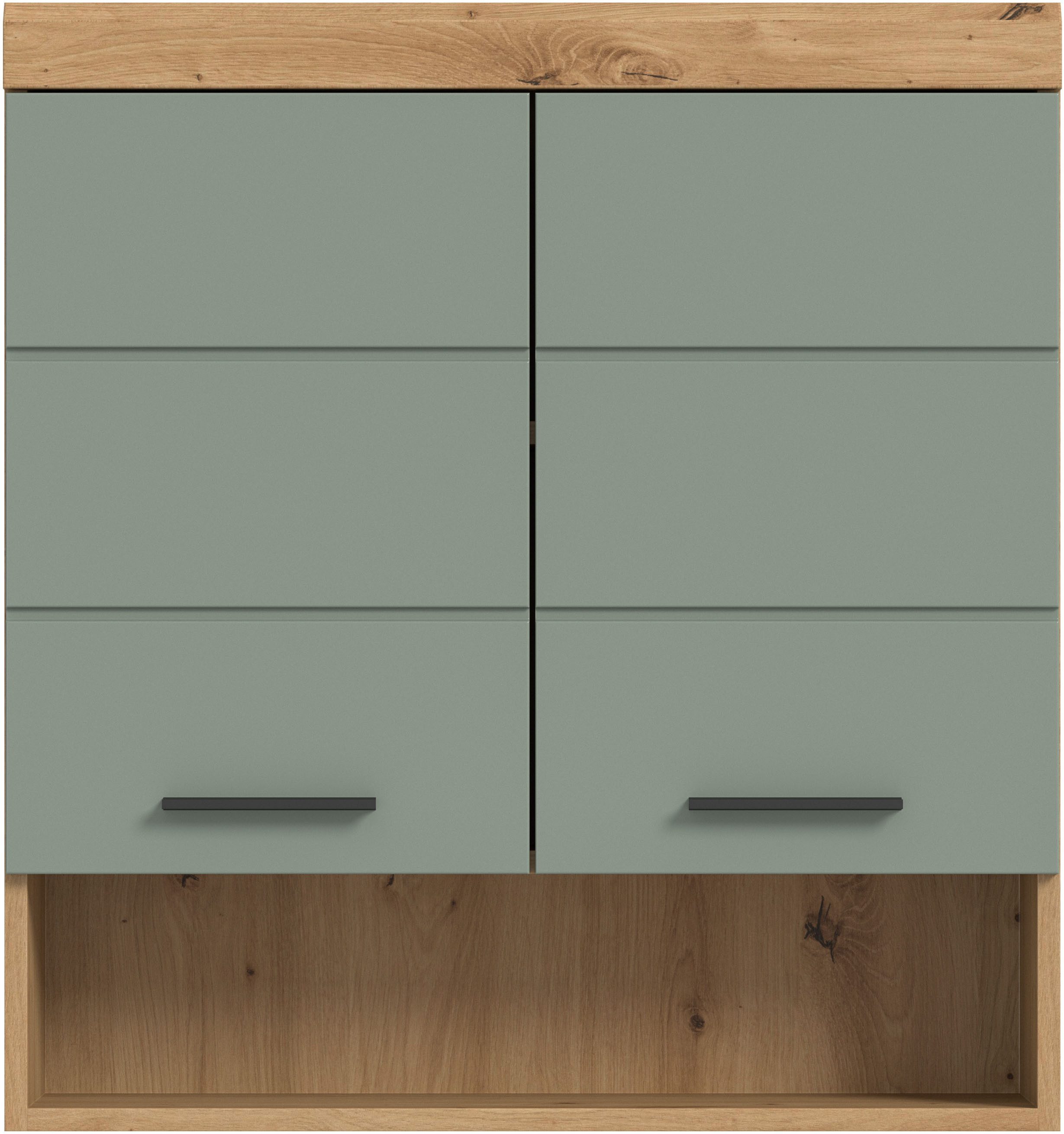 INOSIGN Hangend kastje Siena, breedte 74 cm, 2 deuren, 1 open vak, MDF-front in verschillende kleuren verkrijgbaar, badkamermeubels, badkamerkast, kast, badkamer