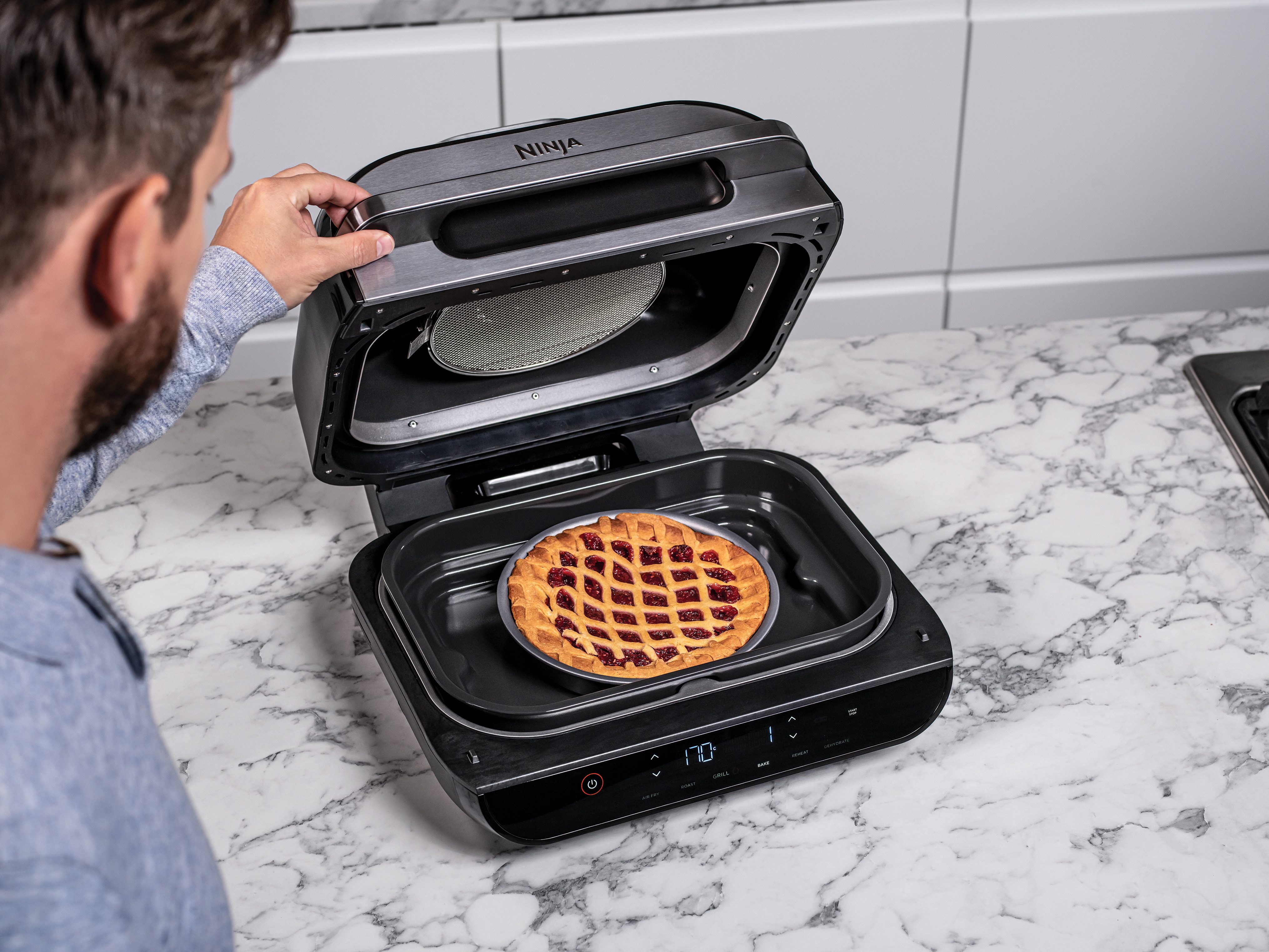 NINJA Airfryer En grill Foodi max AG551EU 3,8 l volume, incl. digitale temperatuursensor