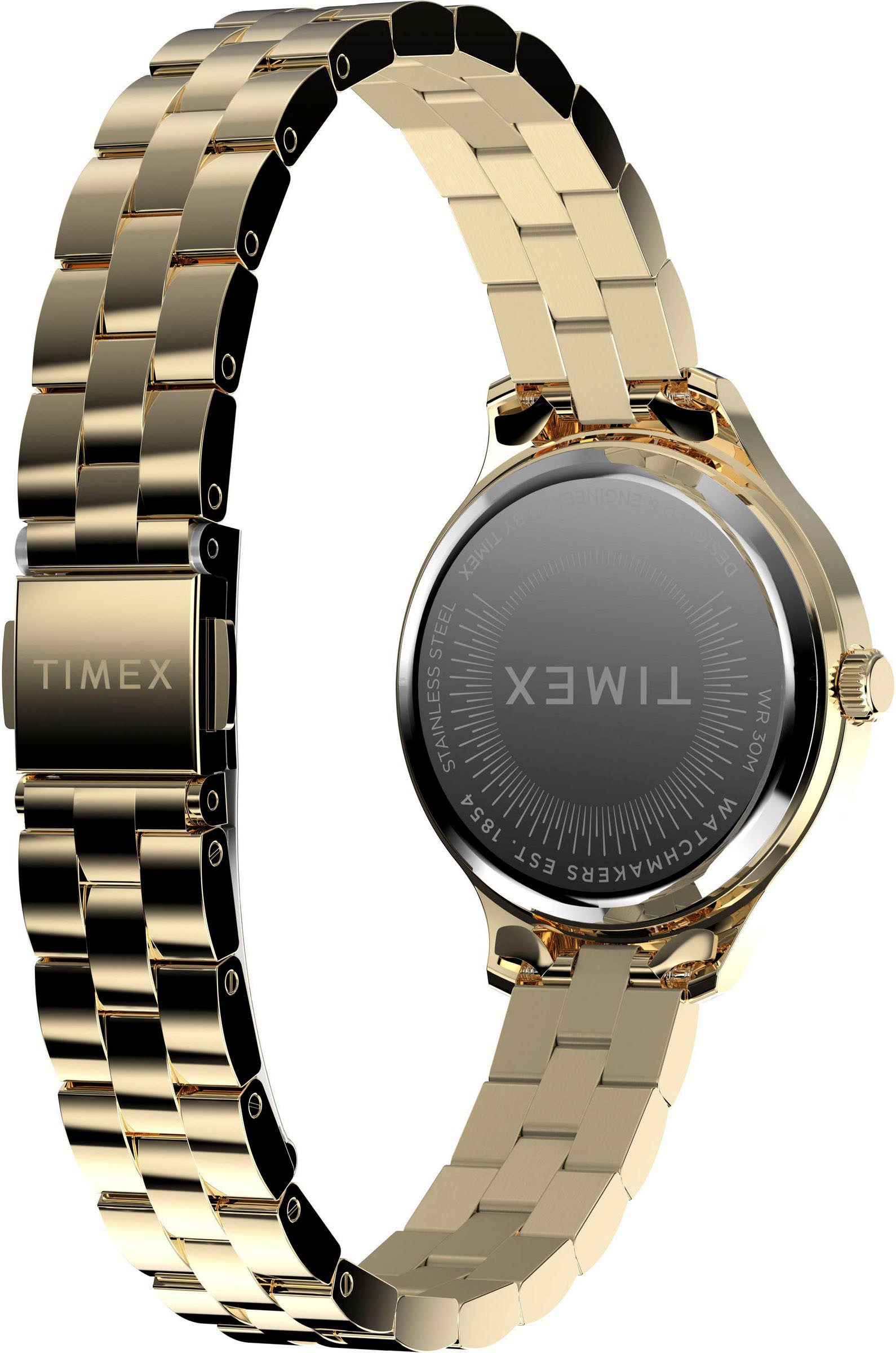 Timex Kwartshorloge PEYTON Polshorloge, dameshorloge, roestvrijstalen band, analoog