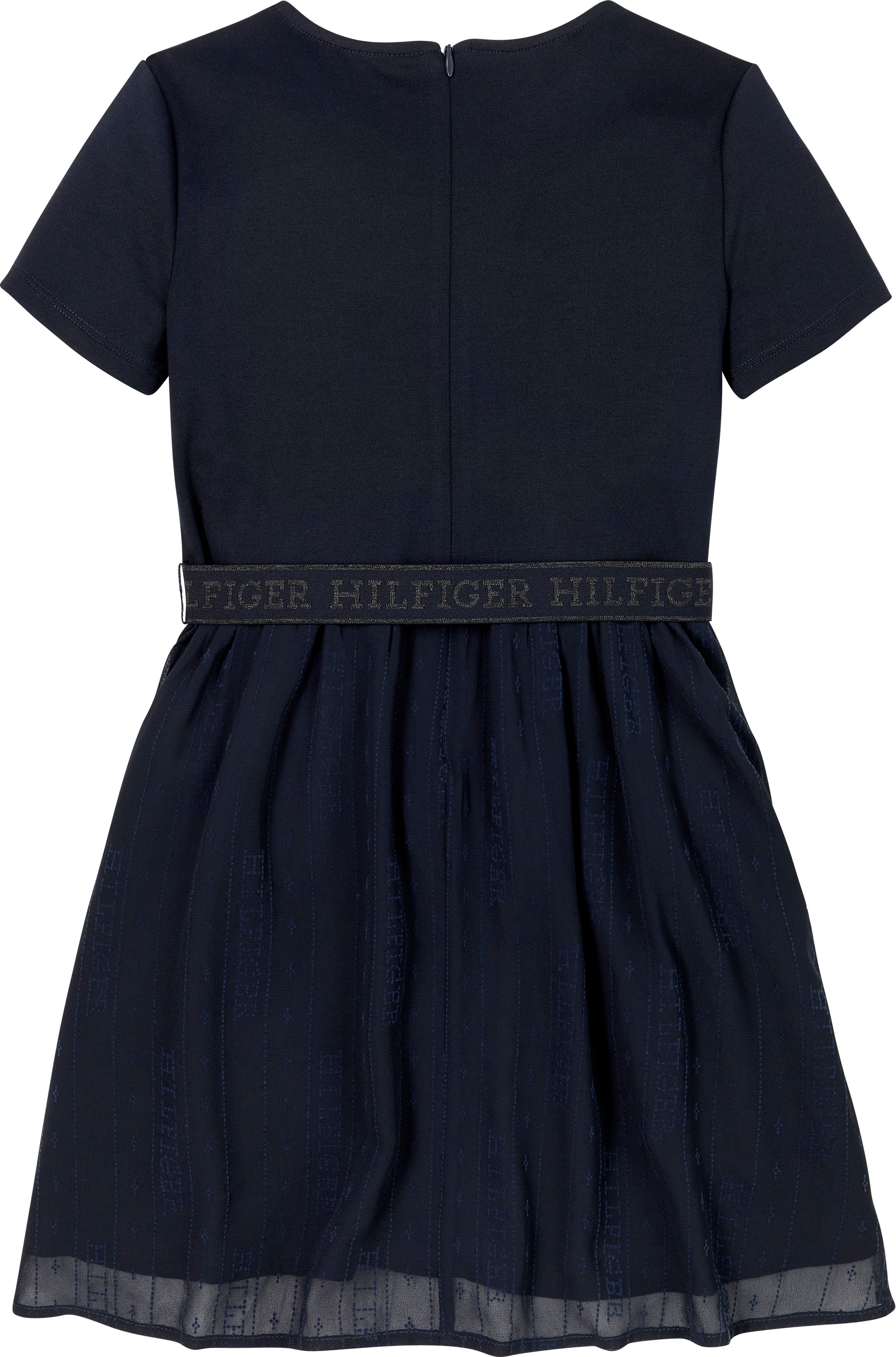 Tommy Hilfiger Jurk in a-lijn HILFIGER PUNTO TULLE DRESS LS