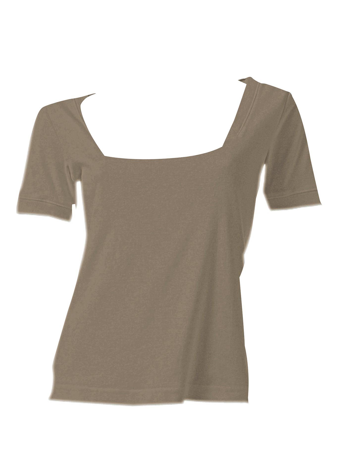 heine Shirt met korte mouwen Shirt met carréhals (1-delig)